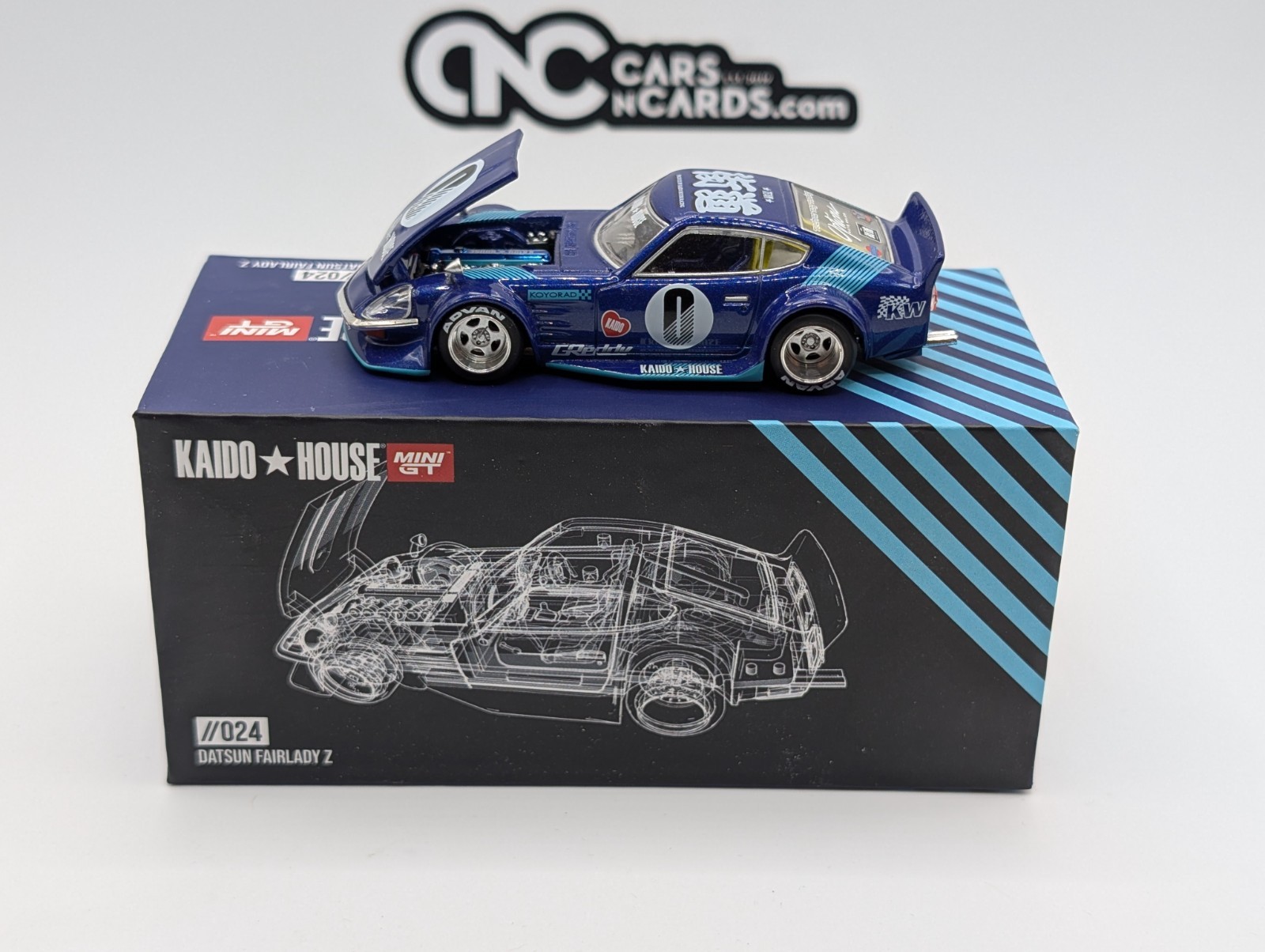 Kaido House x Mini GT 1:64 Datsun Fairlady Z Blue KHMG024 Open Box