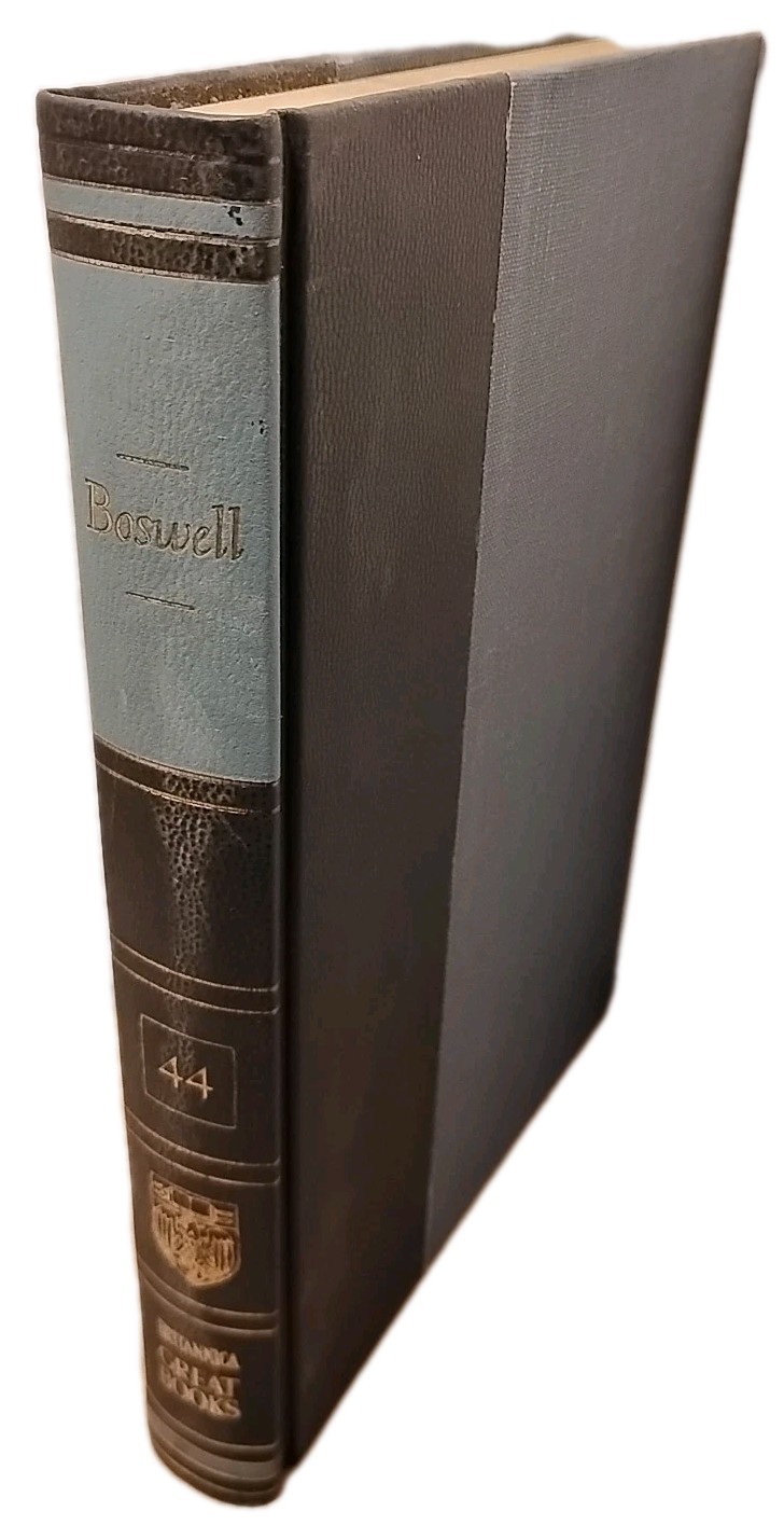 LIFE OF SAMUEL JOHNSON by JAMES BOSWELL Britannica Great Books 1952 1/4 Leather