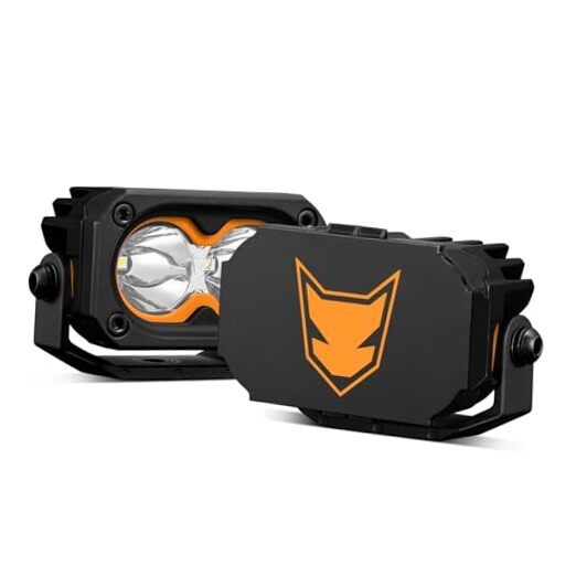  3in LED Pod Lights 2 PCS 4052LM 15° Spot Beam Light, Dual Color rectangle