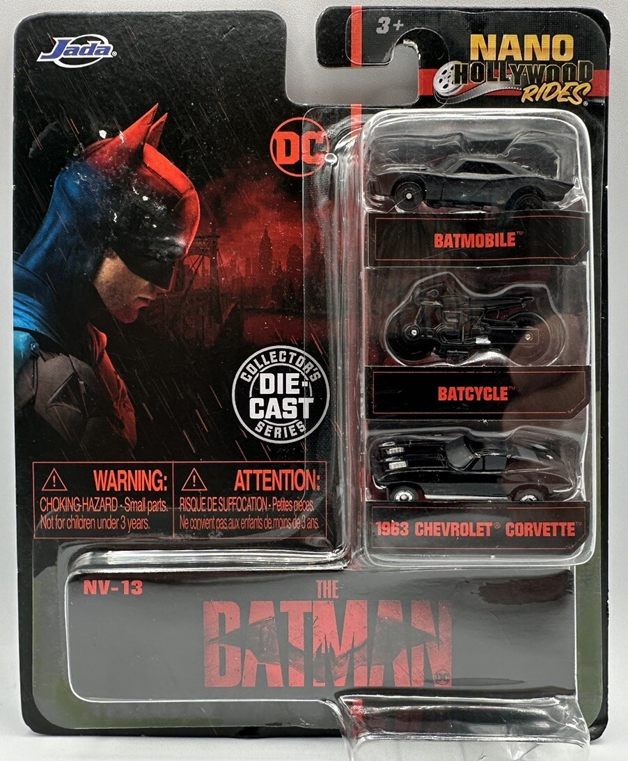 The Batman Nano Hollywood Rides: Jada Toys The Set 3 Pack 1.65” Die Cast  2022