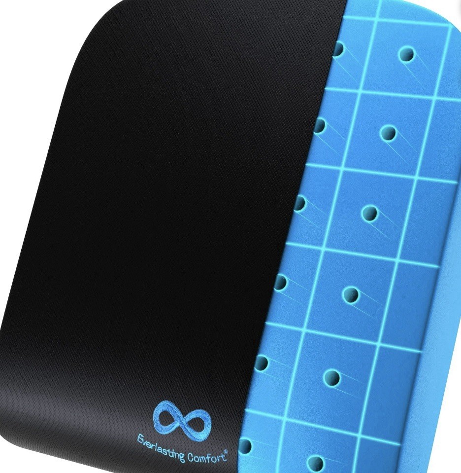 Everlasting Comfort Gel Infused Wheelchair Seat Cushion (Black)