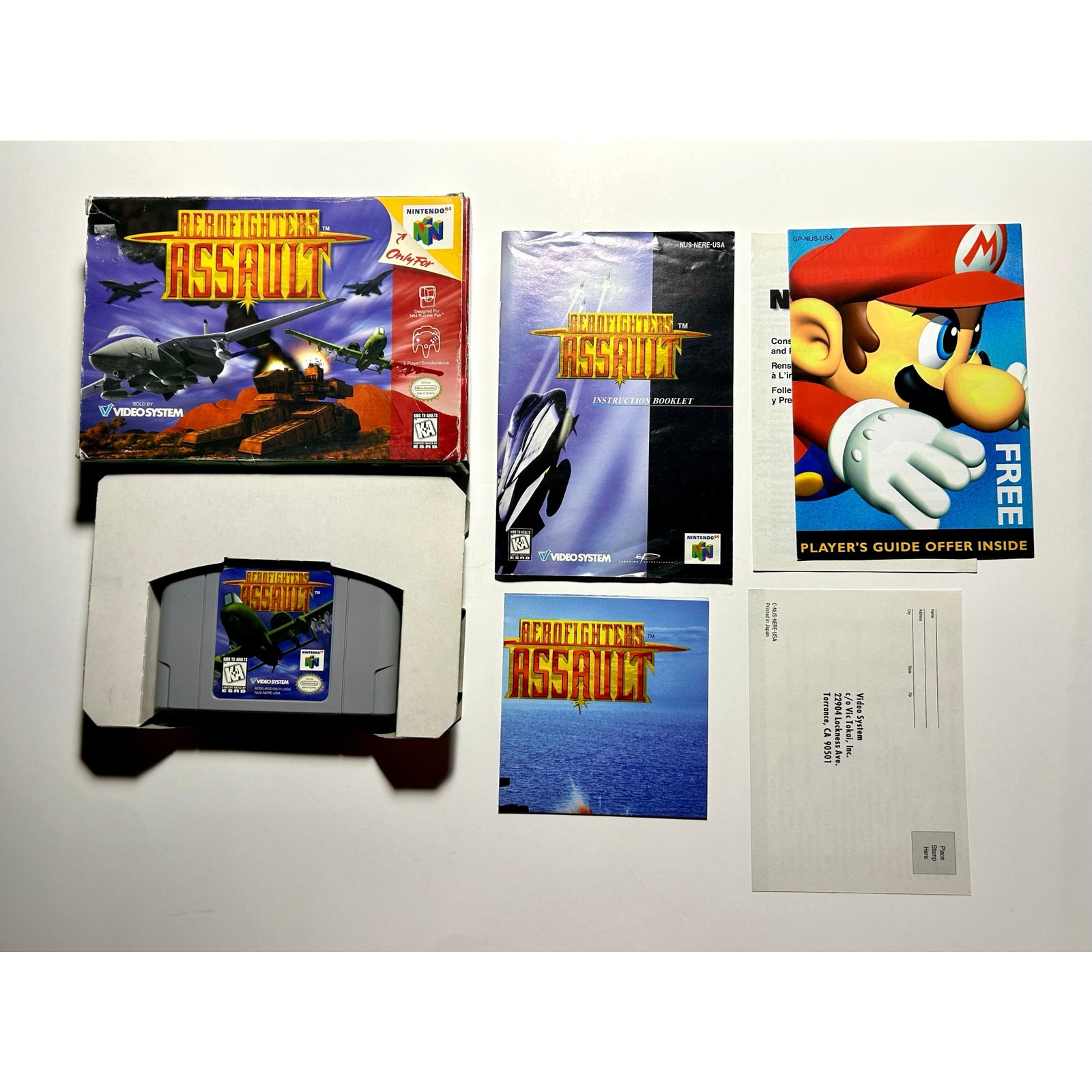 AeroFighters Assault (Nintendo 64 N64)Works Authentic Complete CIB🔥