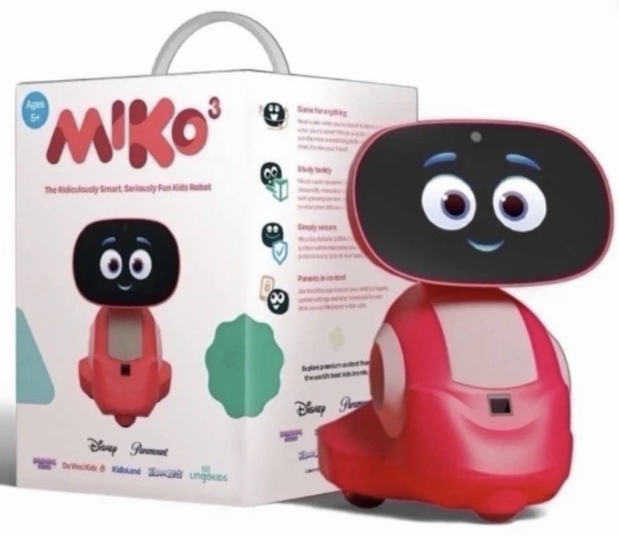 Miko 3 Red Interactive Educational Robot Toy for Kids Ages 5+ 2023