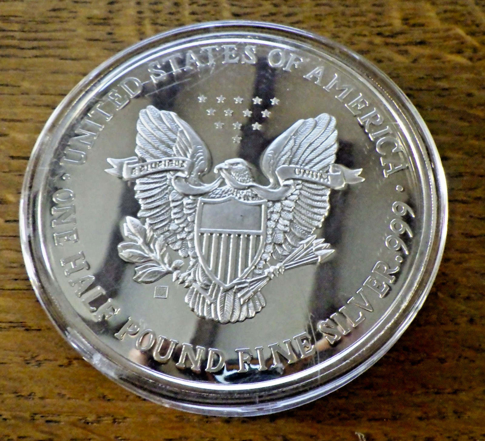 1987  Liberty American Eagle Design One Half Pound 8 OZT .999 Fine Silver.