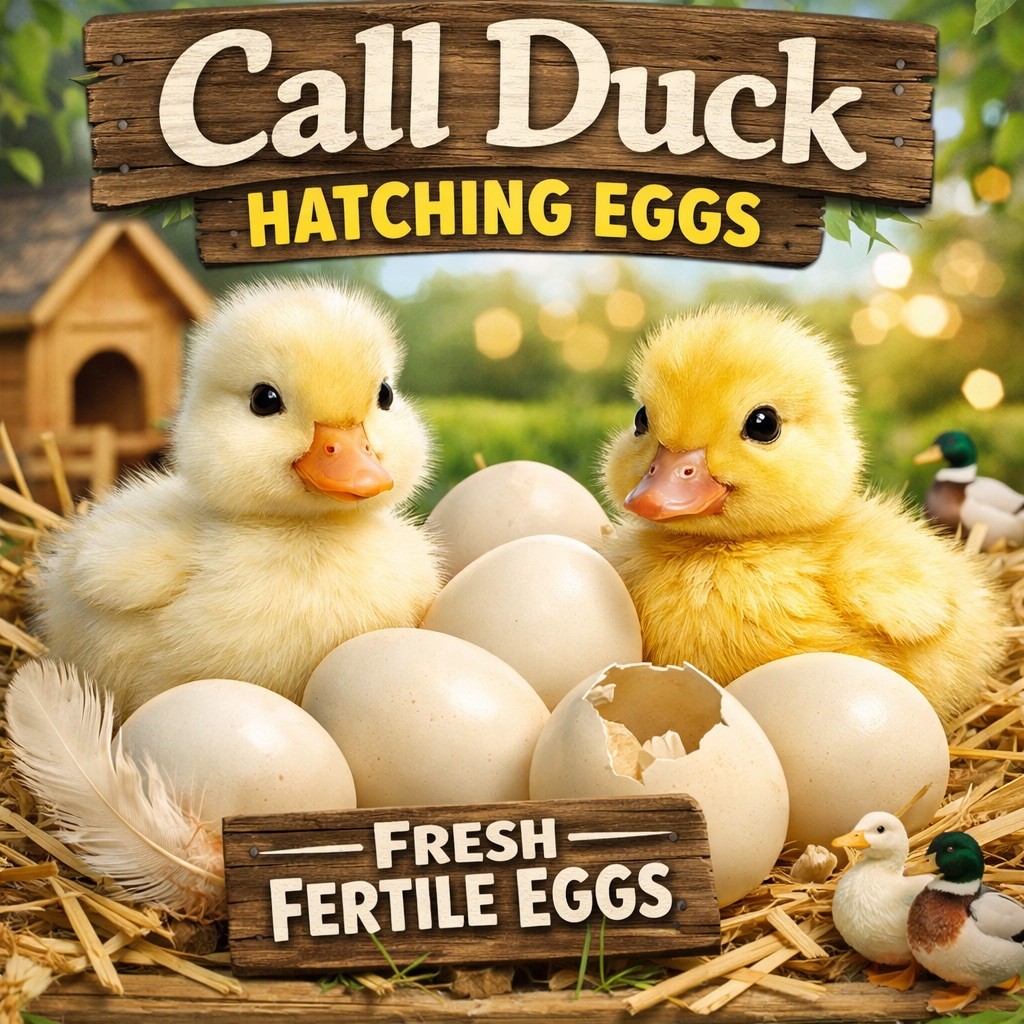 12 Call Duck Eggs to Hatching, Fresh & Fertile, Rare & Adorable, Get Yours Today