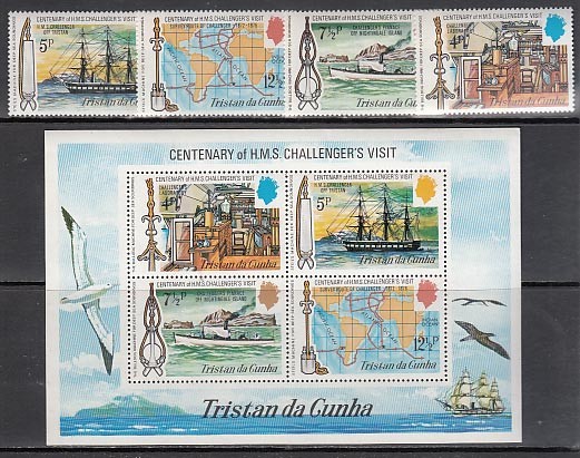 Tristan da Cunha - Mail Yvert 181/4+H 1 ** Mnh