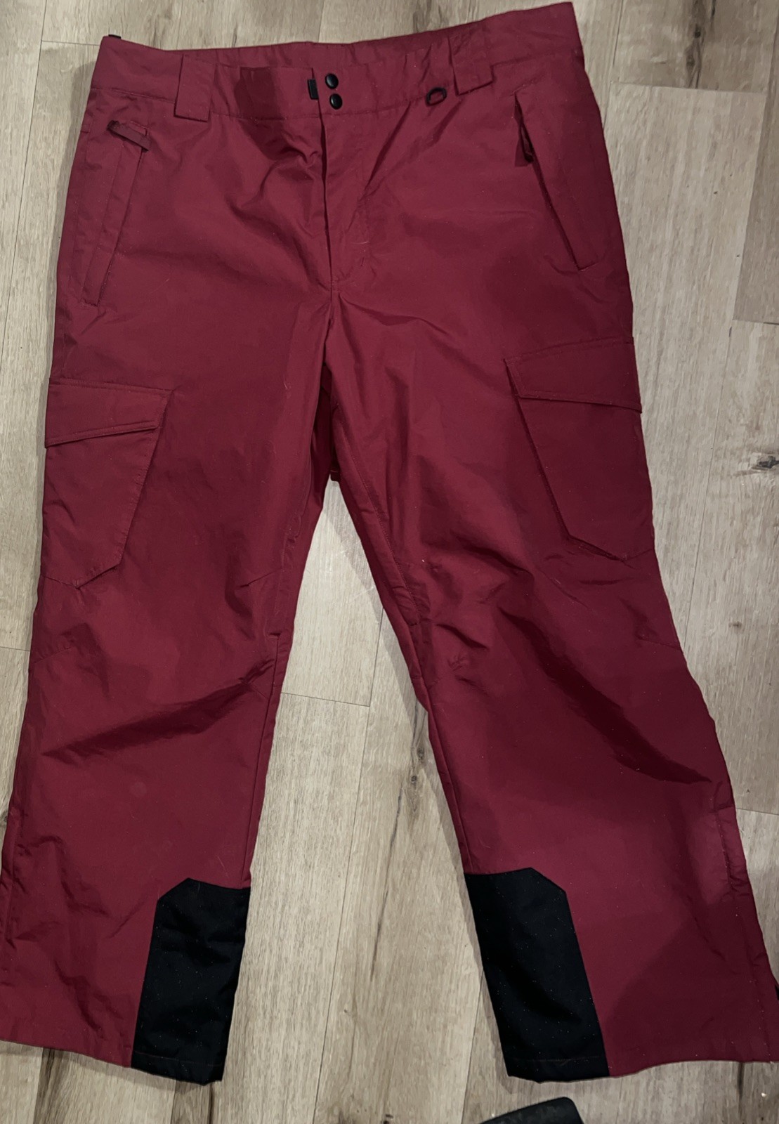 SLALOM Men's Winter/Snow/Ski/Snowboard Insulated Pants Size XL Maroon Cargo 44