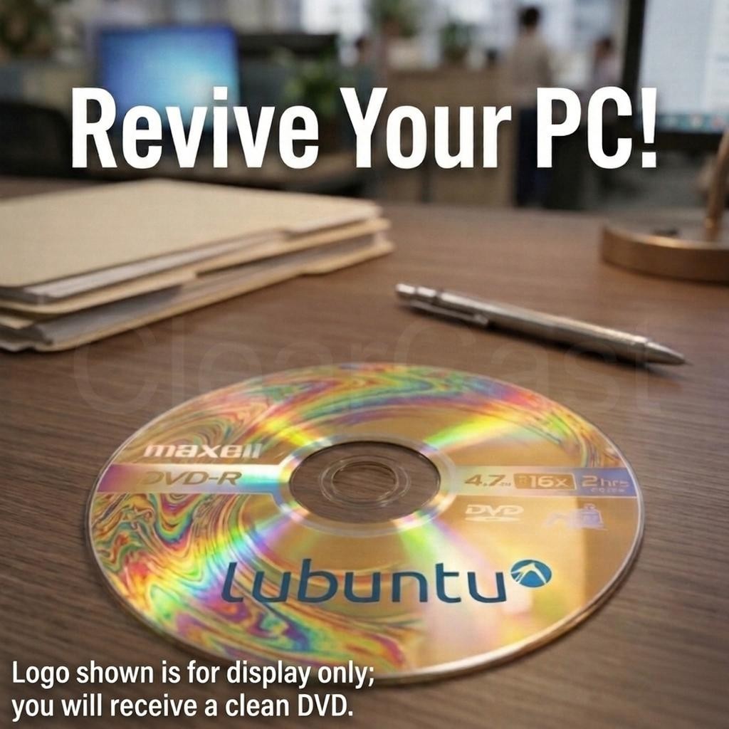 Lubuntu 24.04 LTS Live Linux Boot DVD – Lightweight OS Install & PC Recovery