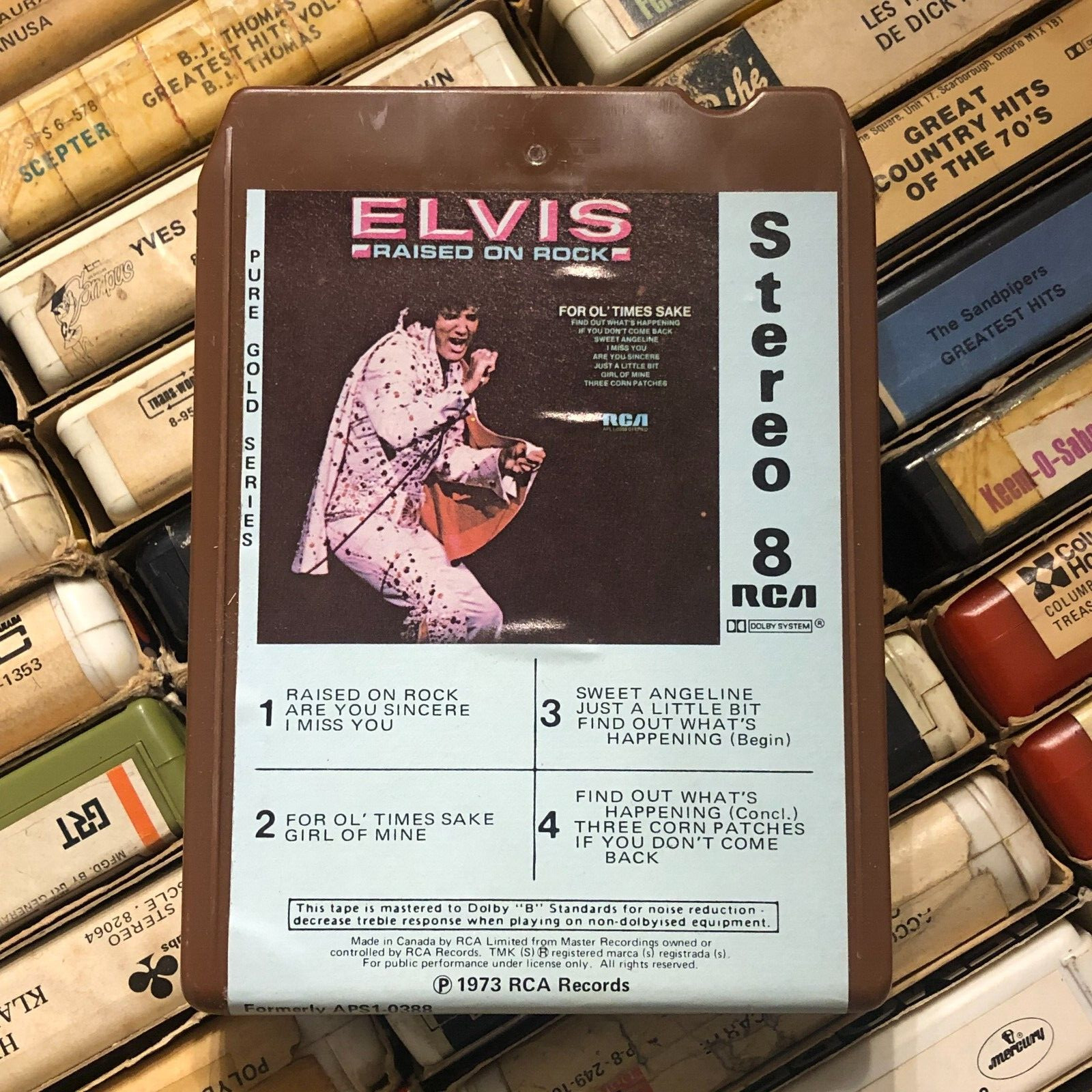 Elvis Presley : Raised on Rock 1973, 8 Track Tape Canadian Release