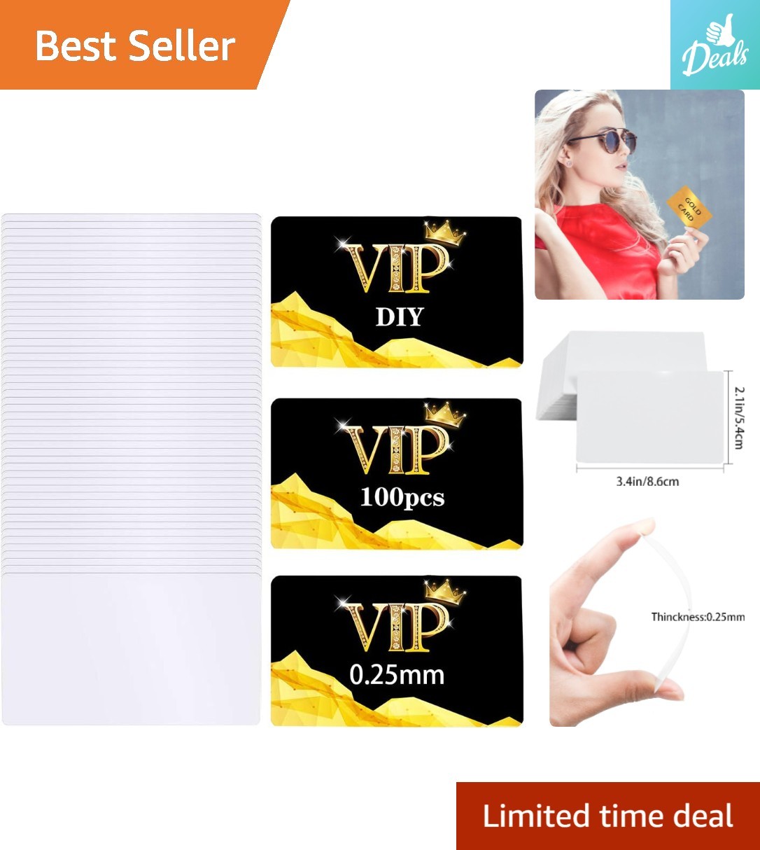 100 Count Sublimation Metal Name Cards - Perfect for Personal Branding
