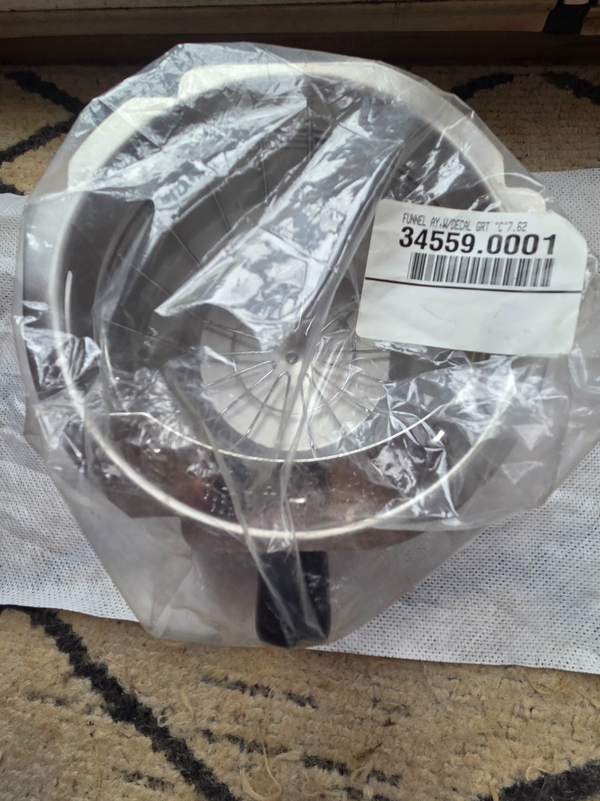 bunn gourmet brew funnel w/ wire insert and splash guard