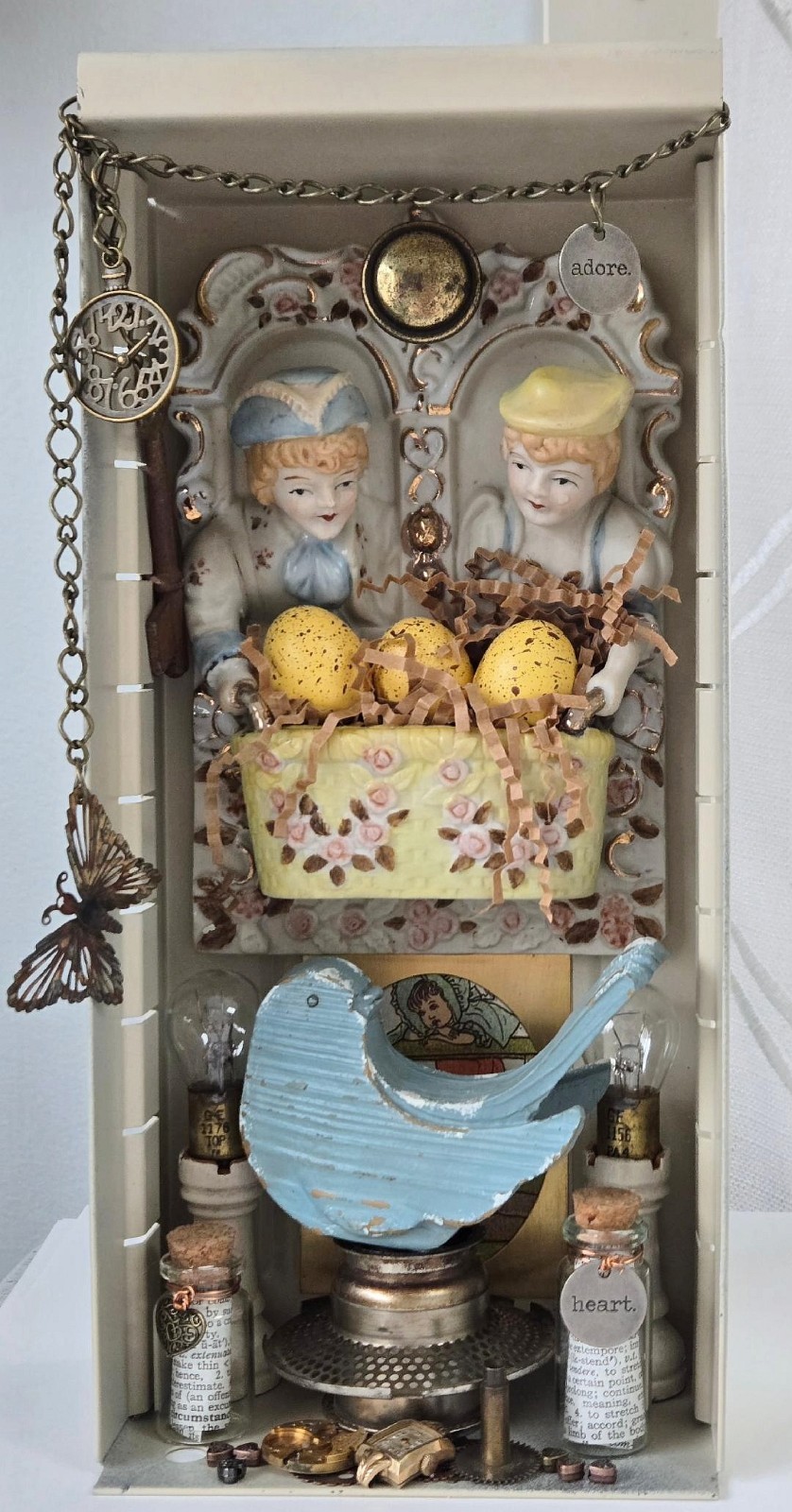 Original Mixed Media Assemblage--One-of-a-Kind--3D Repurposed Art