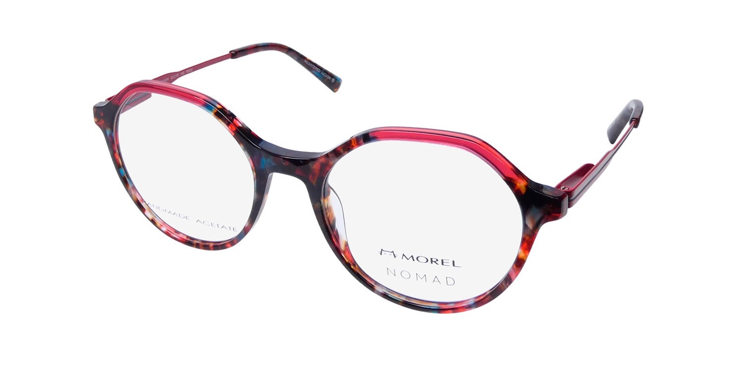NEW MOREL NOMAD 40190N GLASSES FULL-RIM 49-18-140 RED METAL & PLASTIC RR02