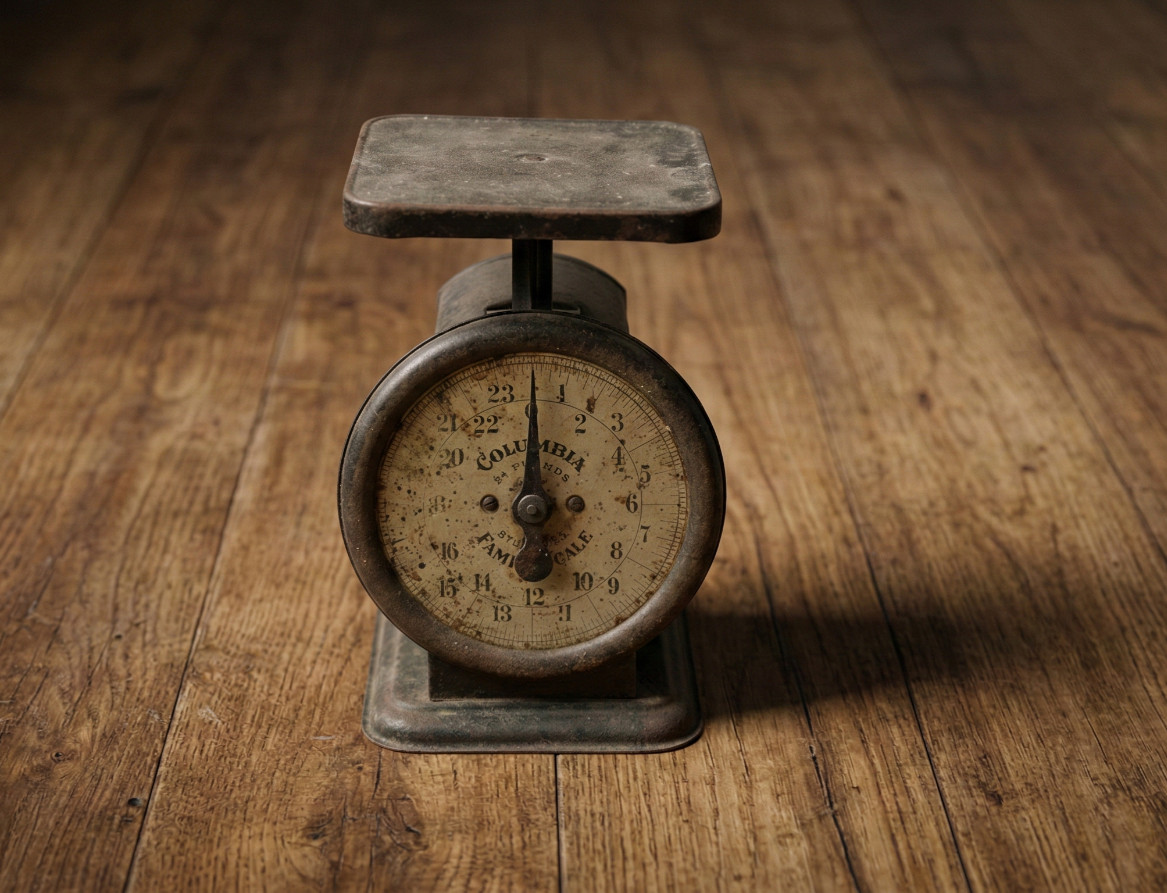 Antique Columbia Family Scale 24 Pounds Balkan No 1 Rustic Black Metal Farmhouse