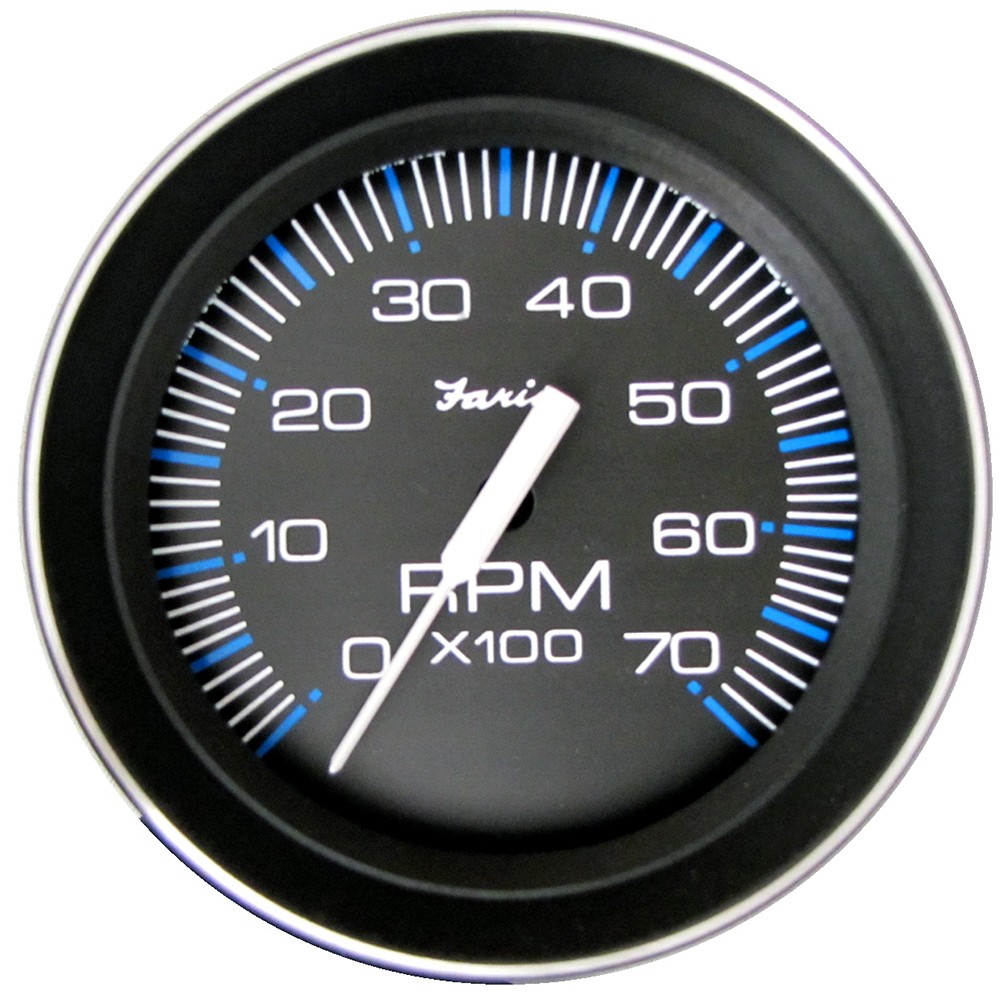 Faria Beede 33005_92 4" Tachometer 7000 RPM Coral w/Bezel