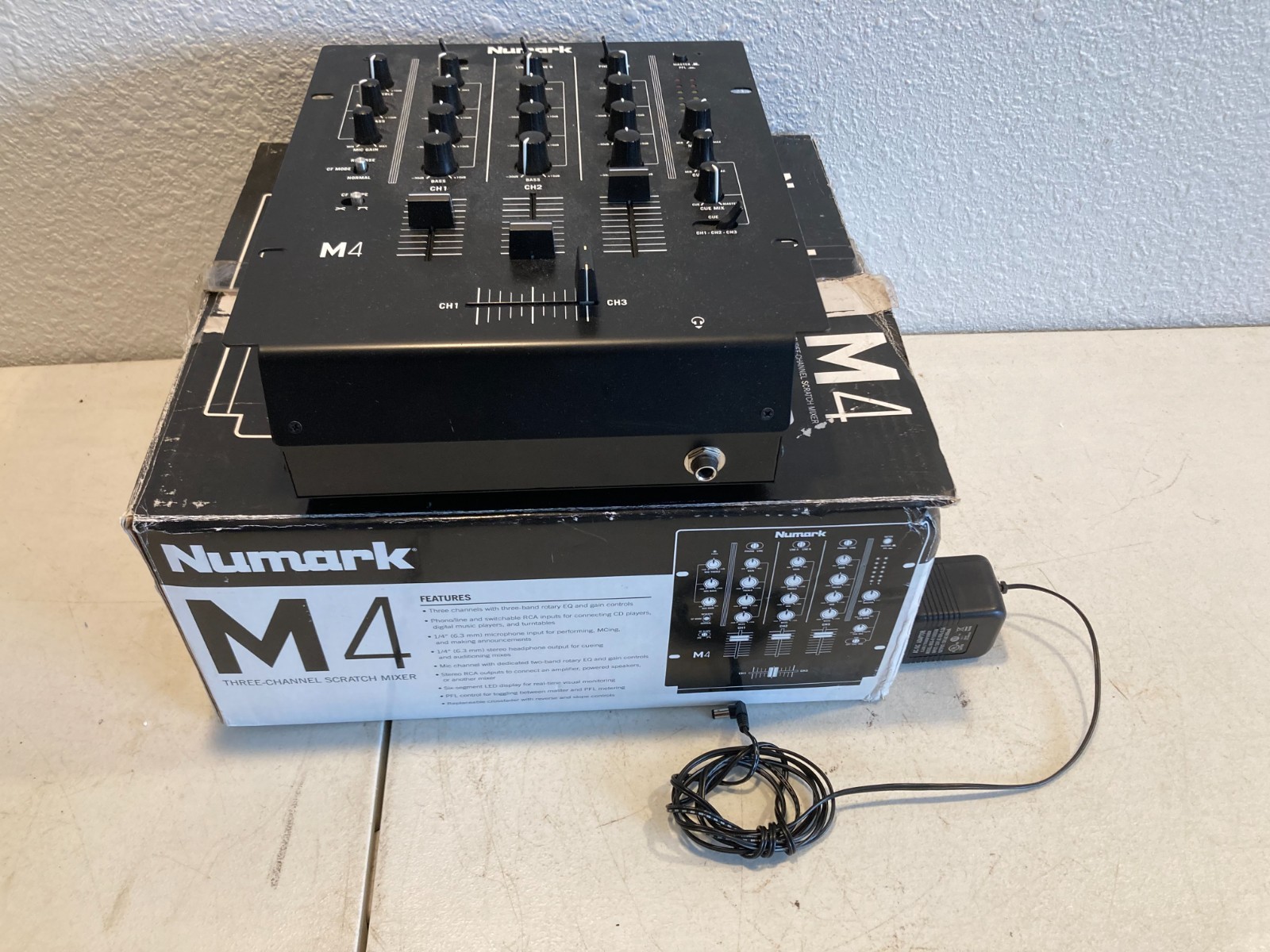 Numark M4 - 2-Channel Scratch DJ Mixer, Rack Mountable with 3-Band EQ, Mic