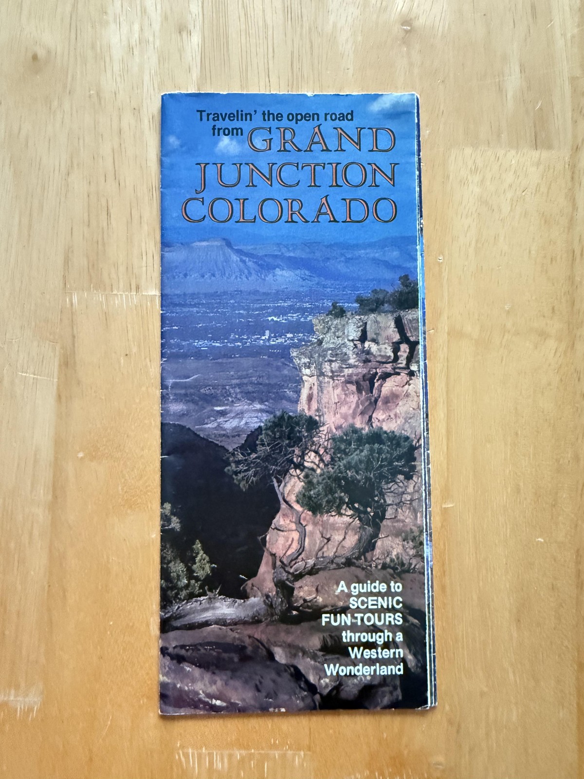 Vintage Grand Junction Colorado Scenic Fun Tours Travel Map Brochure Folded