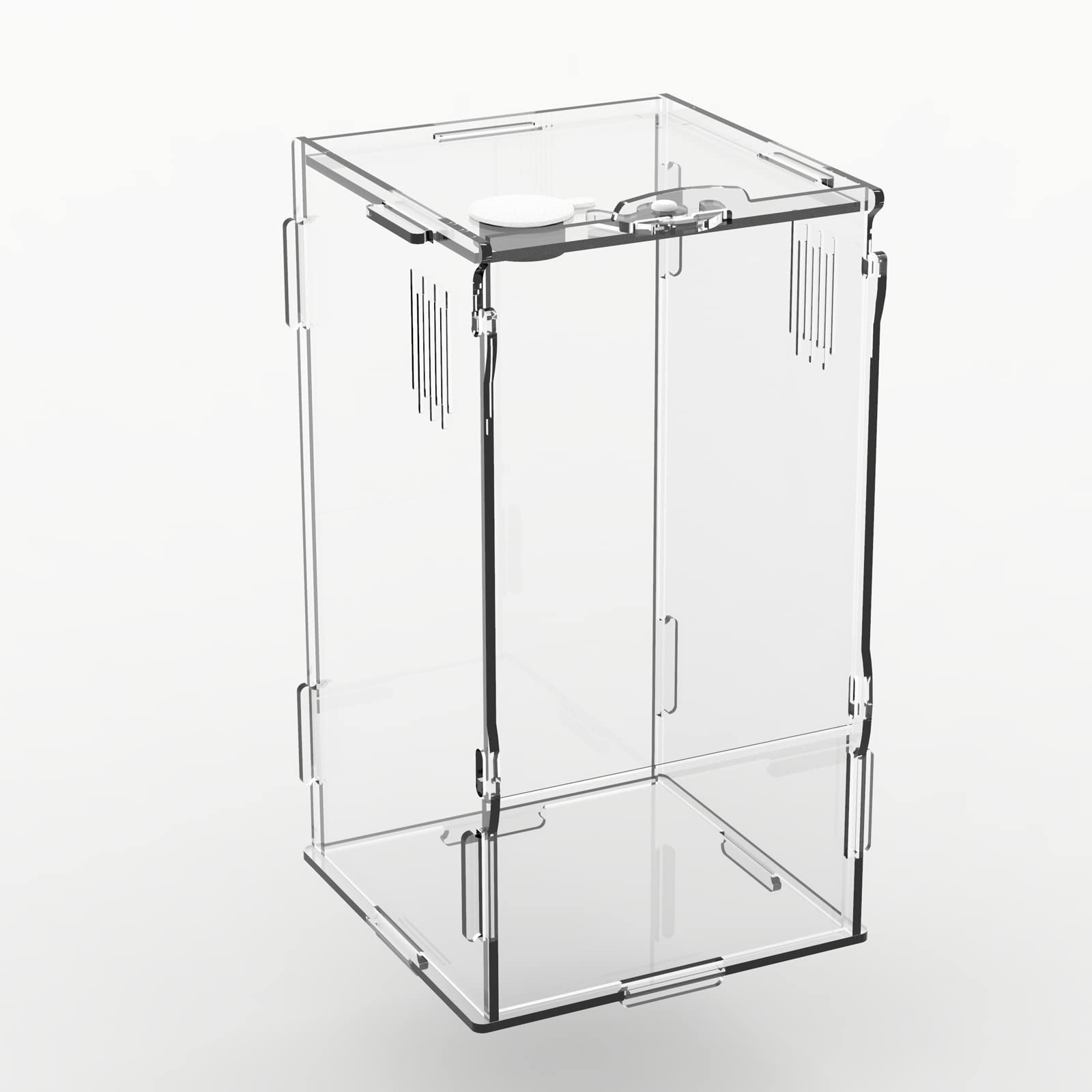 Acrylic Mini Reptile Tank Habitat Transparent Terrariums with Locking Latch S...