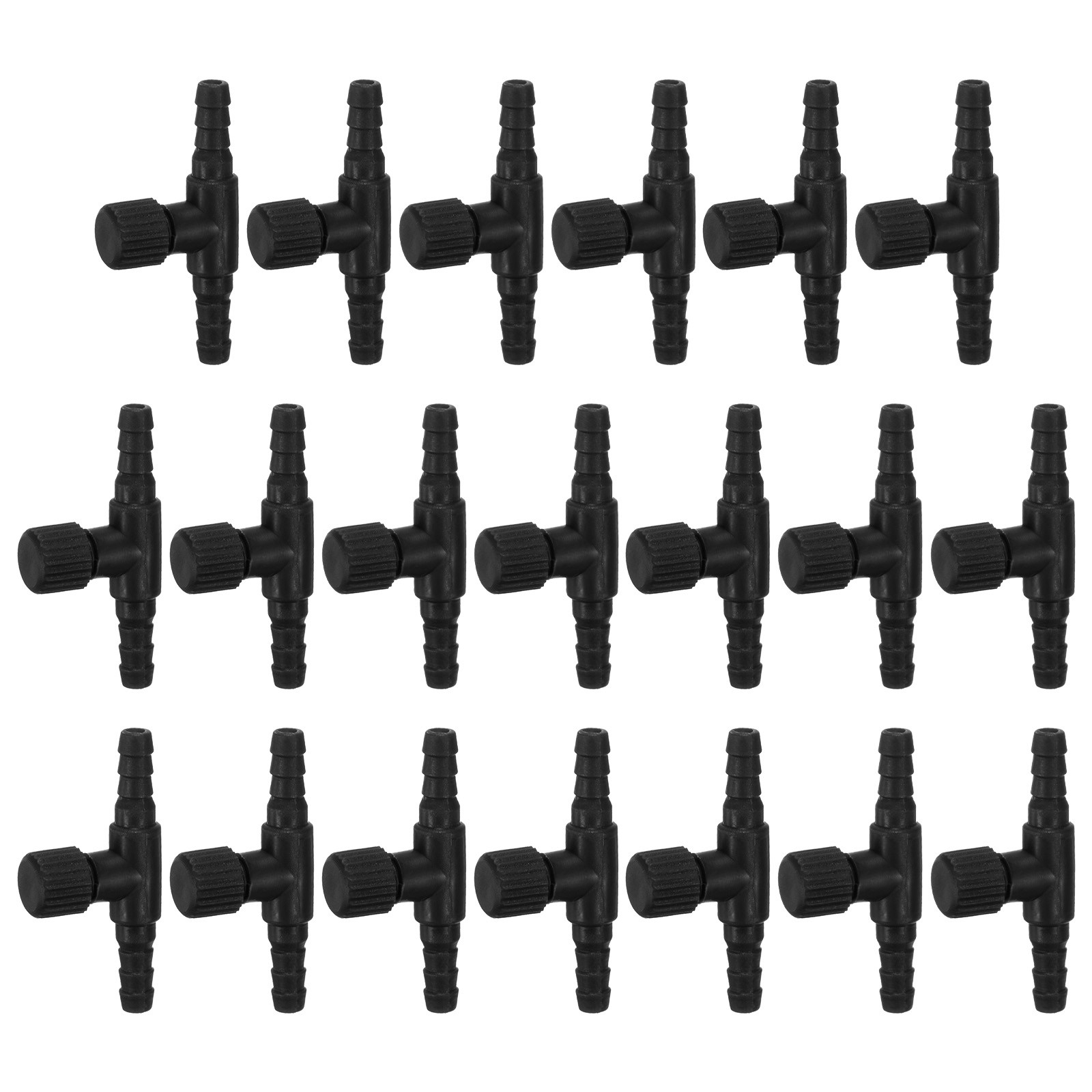 Aquarium Air Valve for 3/16" Airline Tubing PVC Control Valves [Black]