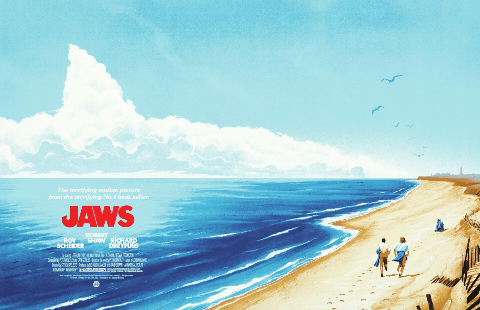 Jaws Alternative Movie Beach Poster Print 2 Matte Glossy 11x14 11x17 13x19 12x18