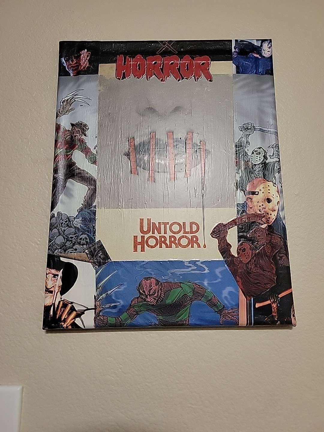 Custom Collage  artwork various iconic horror movie villains! 1/1