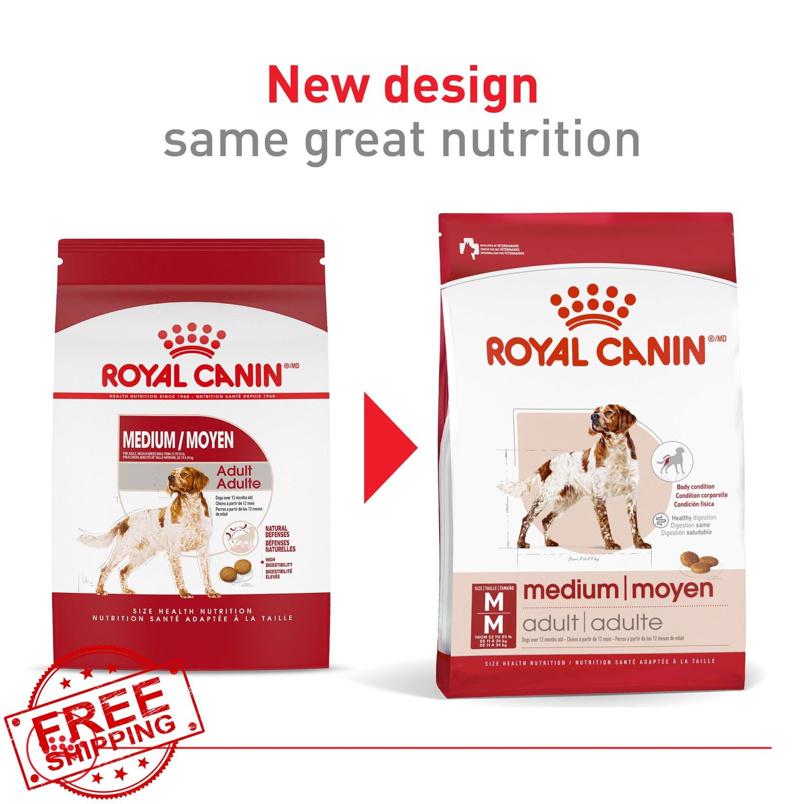 Royal Canin Medium Adult Dry Dog Food Size Health Nutrition 40 lb