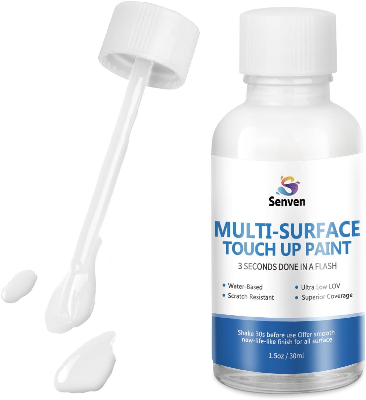 White Touch up Paint High-Gloss Multi Surface Acrylic White Touch up Paint Pen S