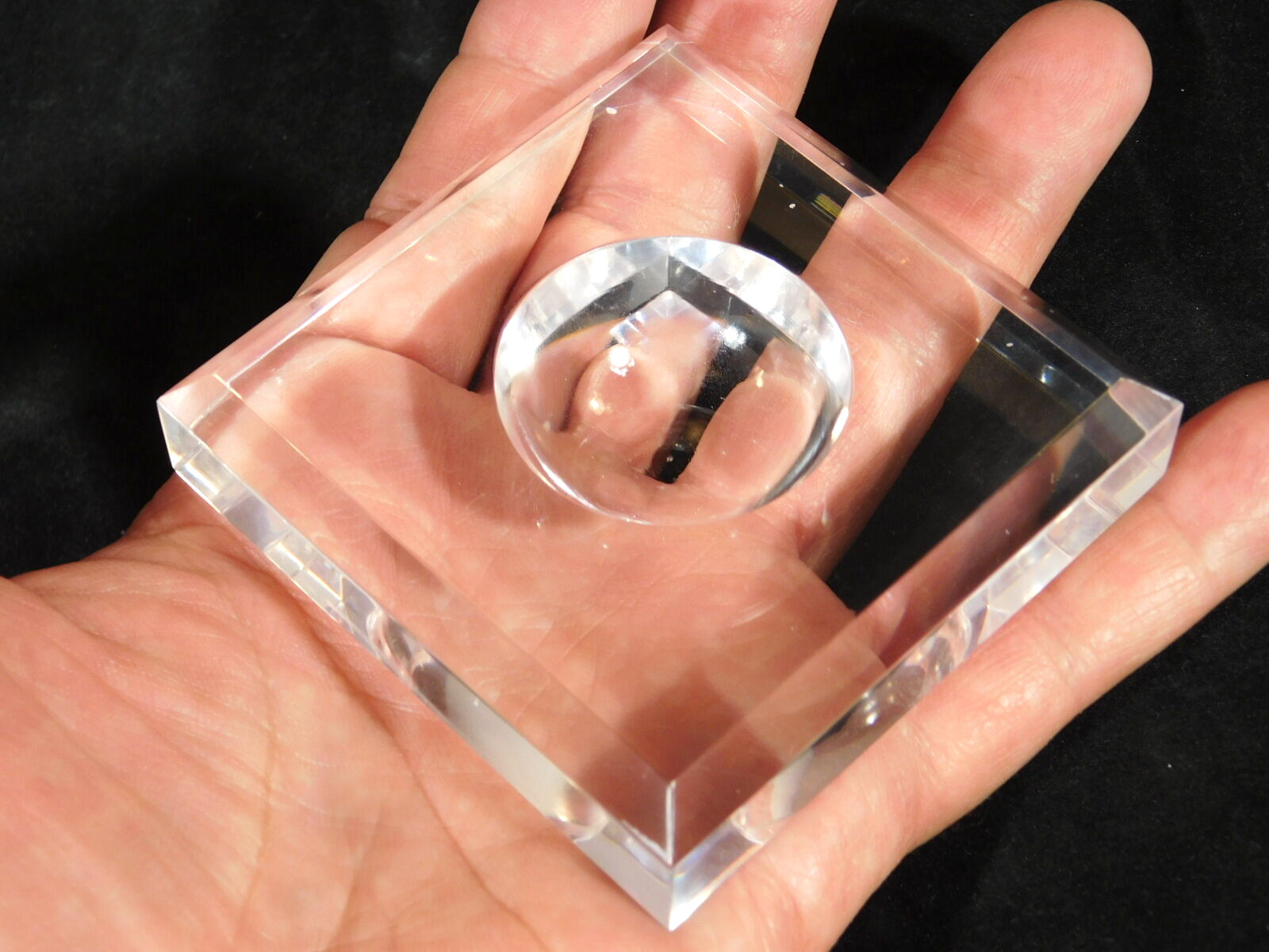 Sphere Display Stand Large Size Clear Lucite