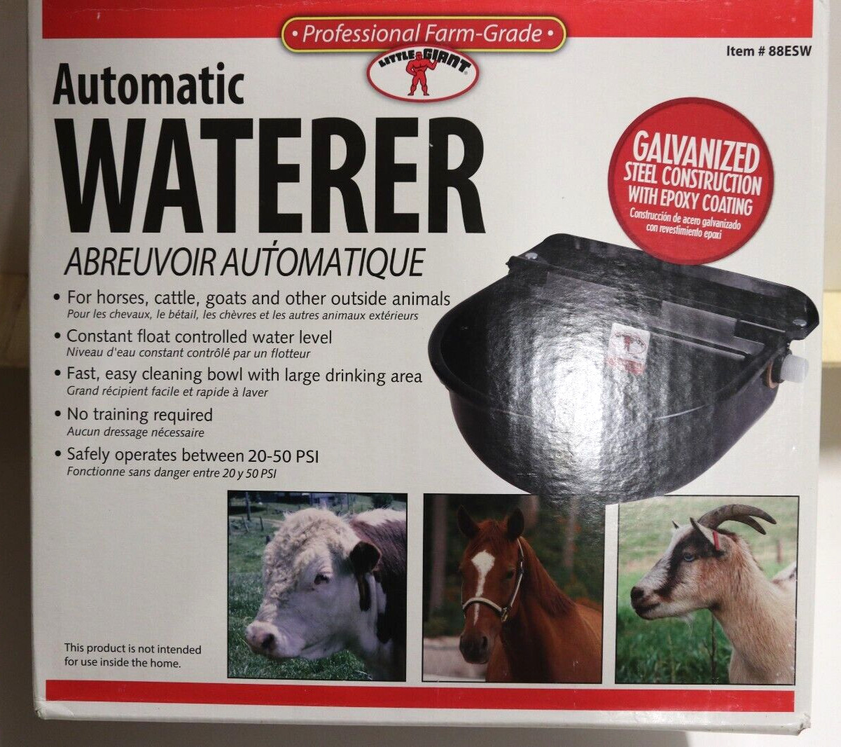 API model #88ESW Automatic Waterer  (Horse Water Bowl)