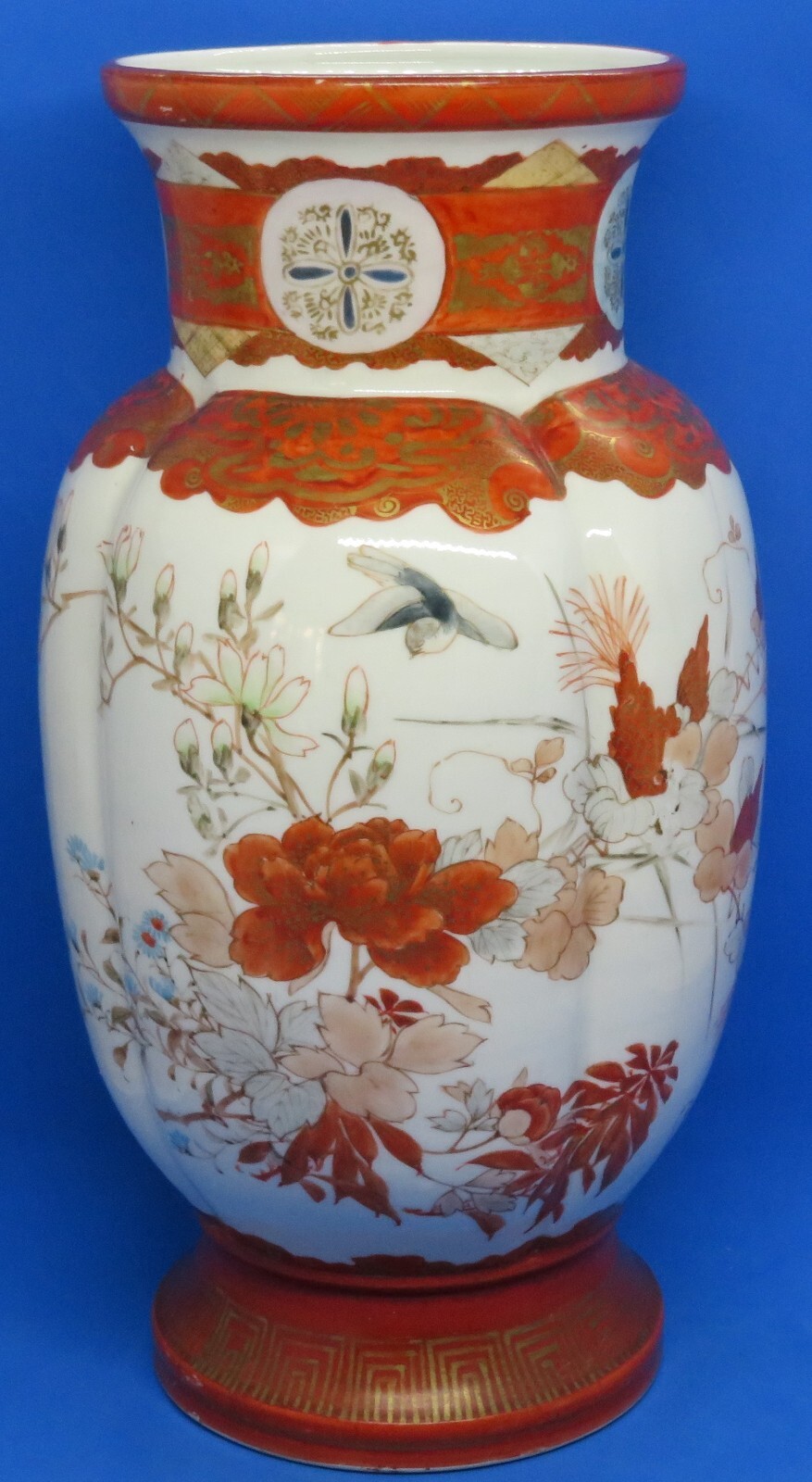 Japanese Kutani vintage Victorian Meiji Period oriental antique large vase A