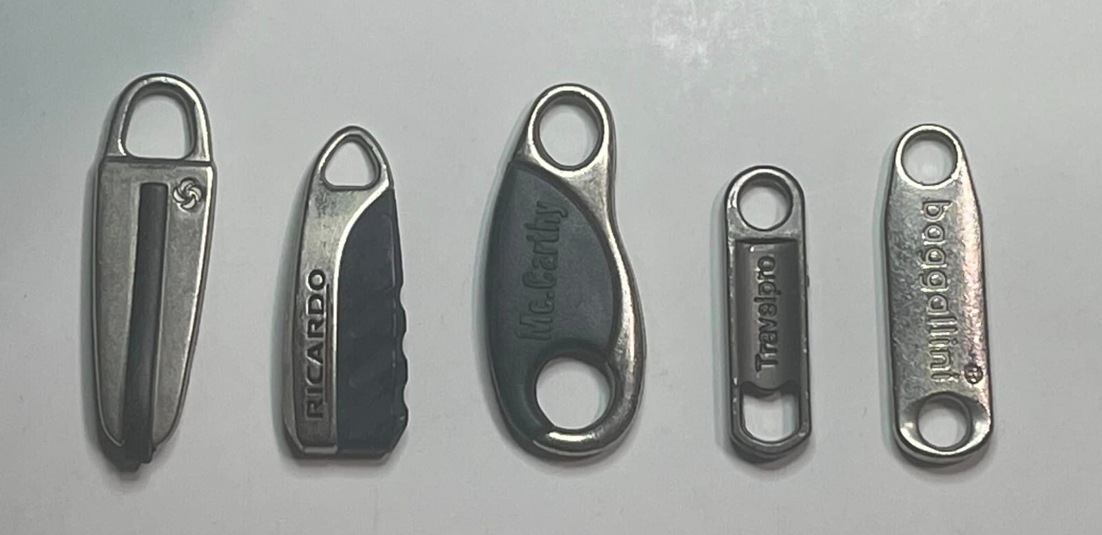 Lot of (5) Luggage Replacement Zipper Pulls