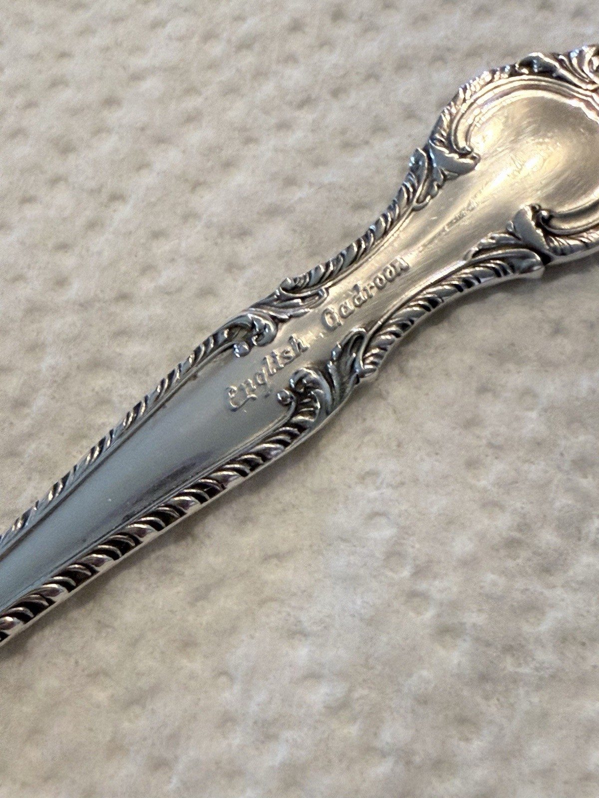 English Gadroon by Gorham Sterling Silver Butter Spreader Knife 5 3/4"-Stunning!