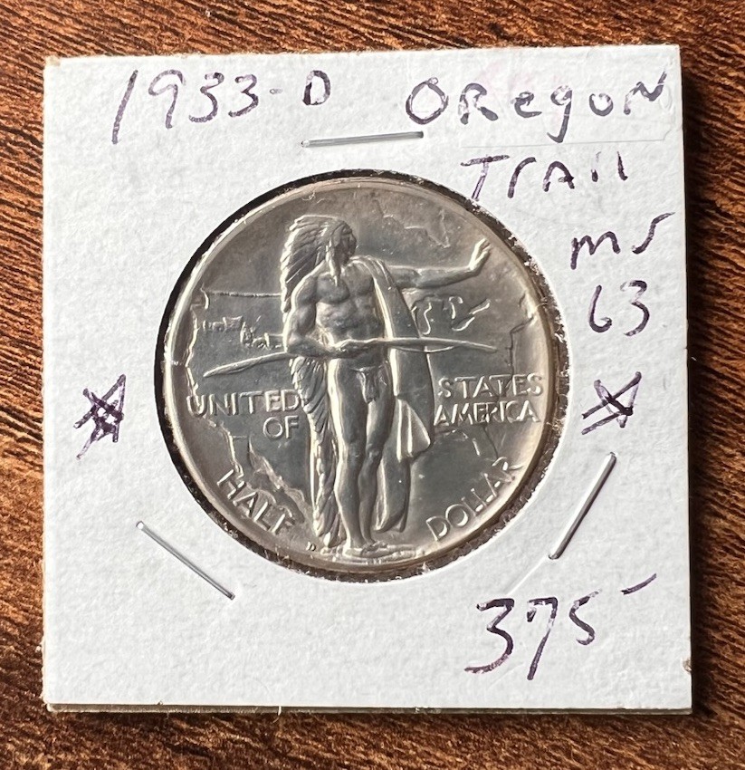1933-D BU Oregon Trail Memorial Half Dollar - Incredible Detail and Luster