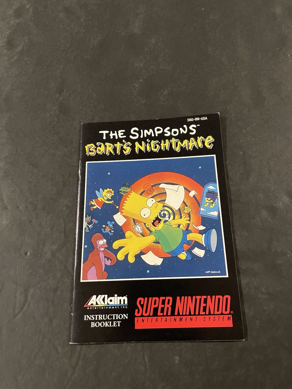 The Simpsons Barts nightmare snes manual