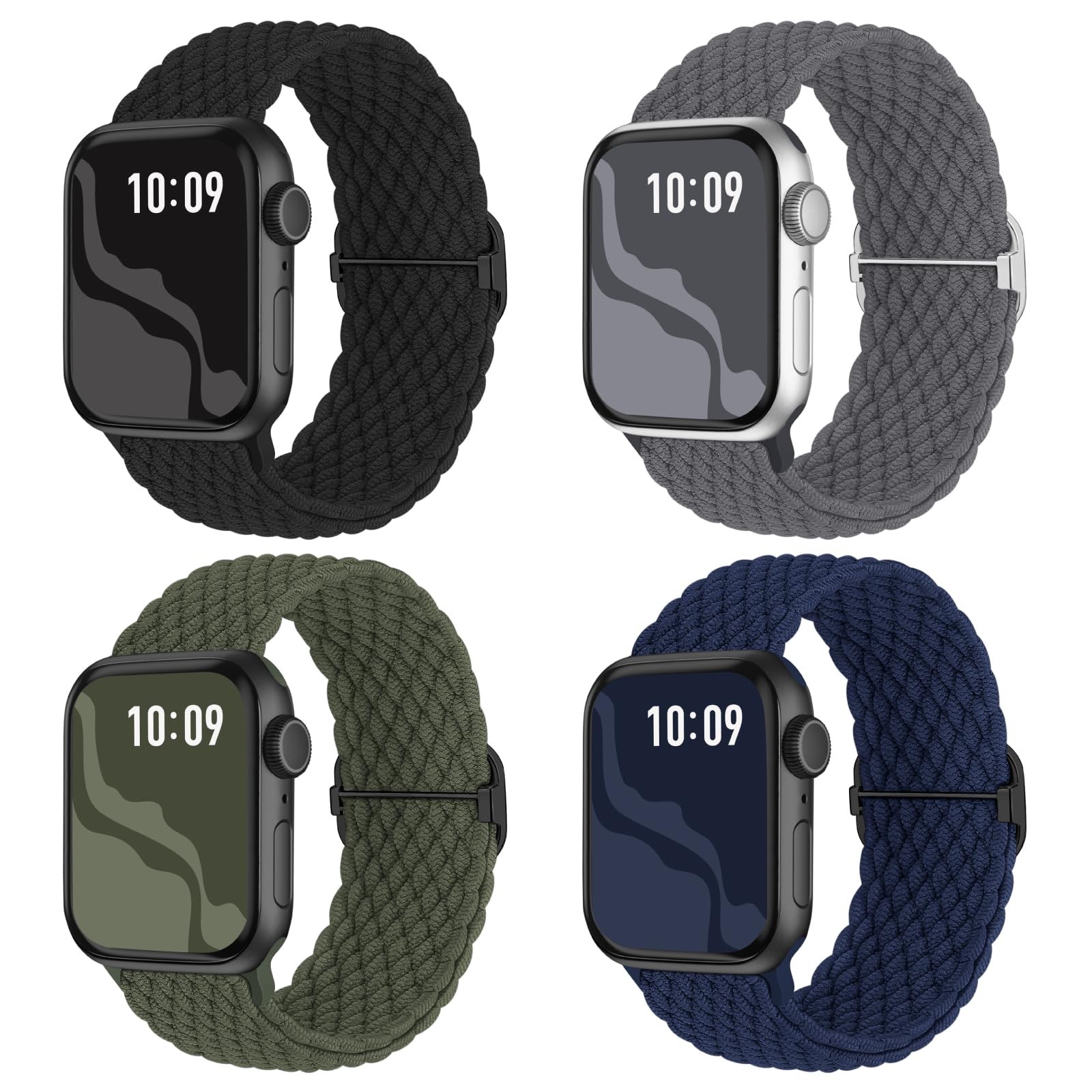 Stretchy Solo Loop Band for Apple Watch 38mm 40mm 41mm 42mm 44mm 45mm 46mm 49mm