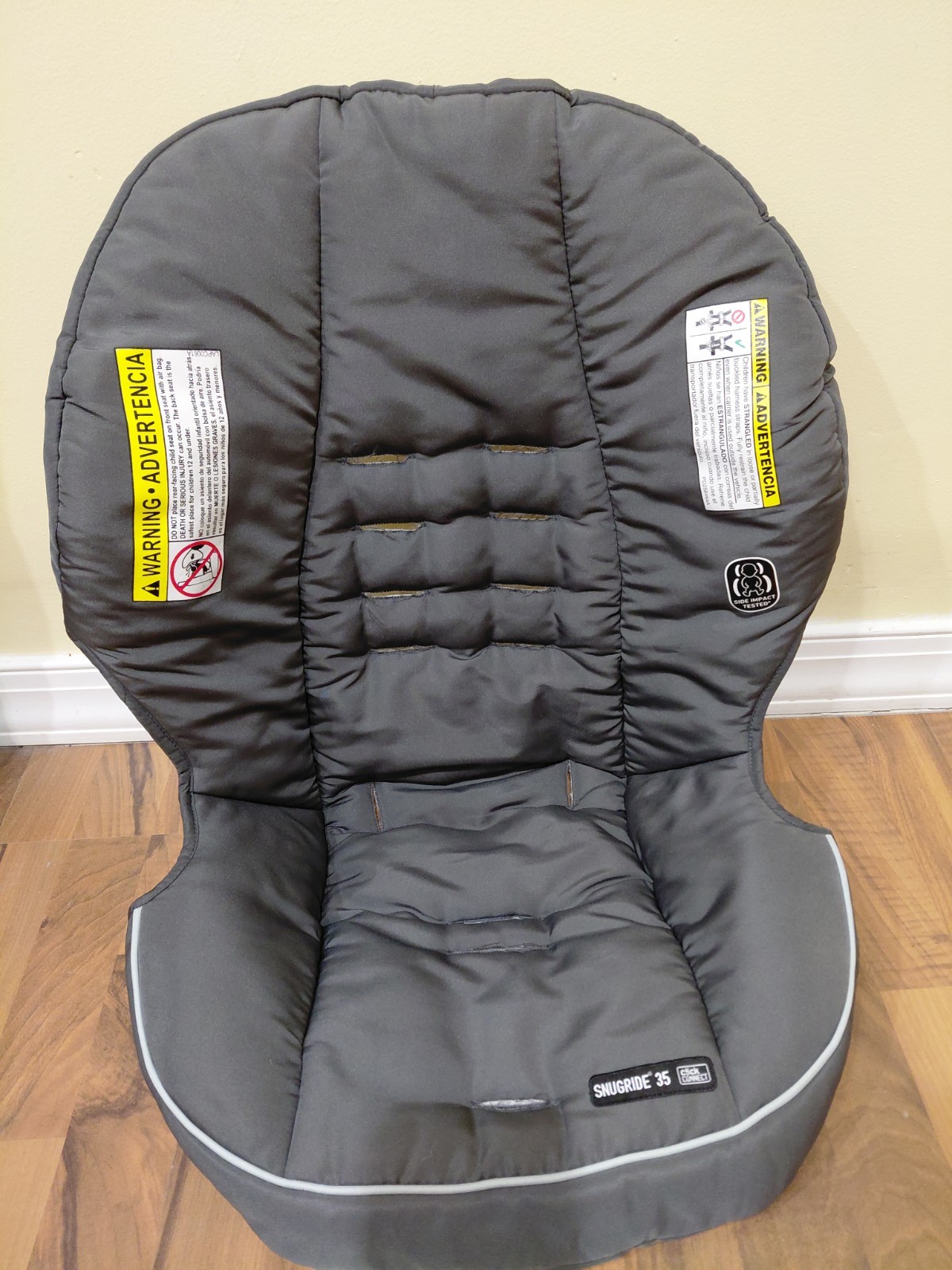 Graco Snugride 35 Infant Car Seat Gray Cover Canopy Set 2 PC