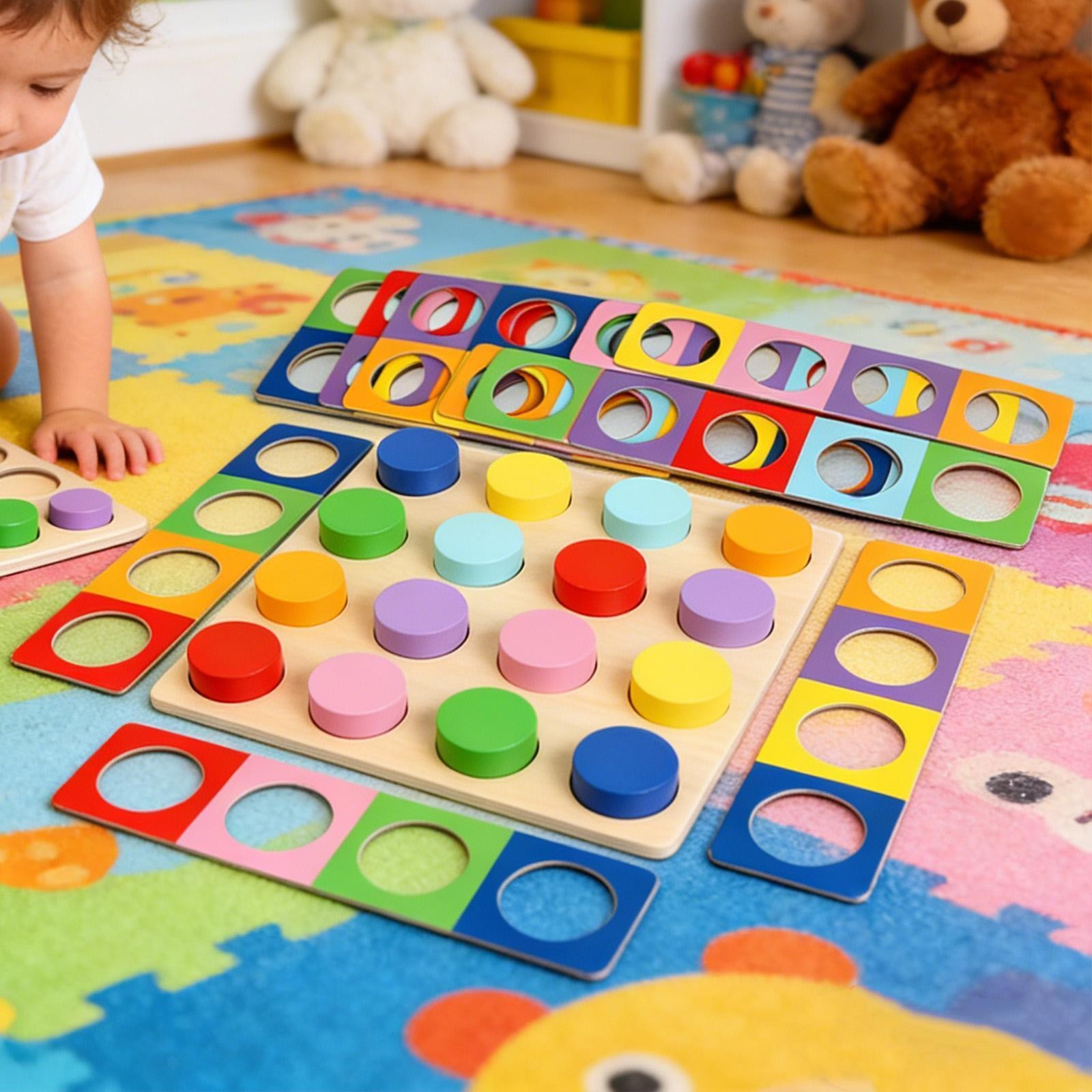 Color Matching Game Toddler with Cards Early Educational