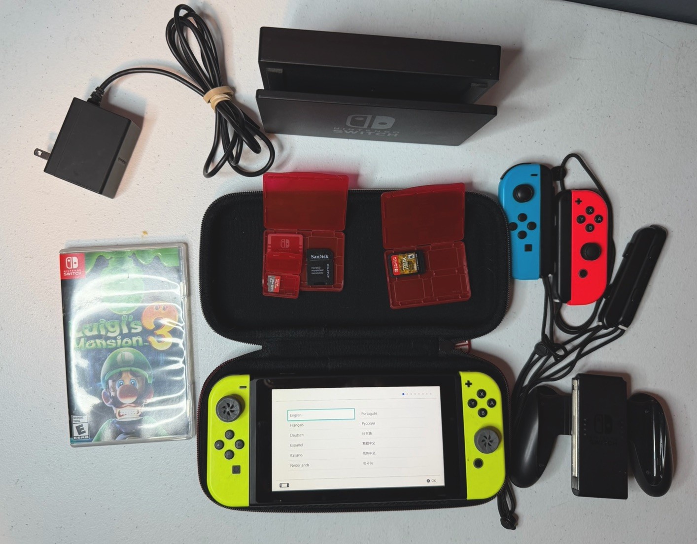 Early model Nintendo Switch HAC-001 Bundle Dock Joy-Cons games Tested