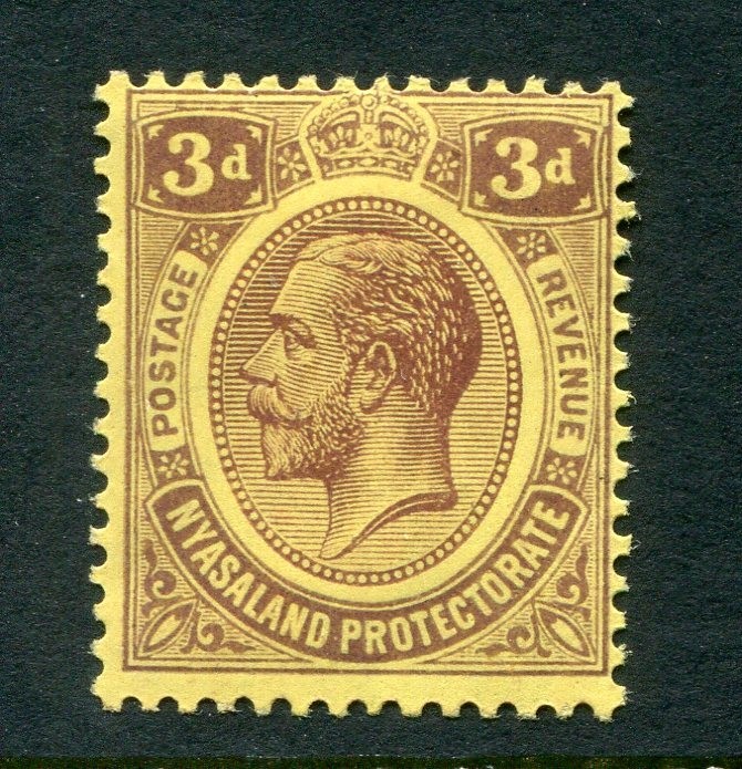 Nyasaland #16 George V 3 P. [Mint Hinged]