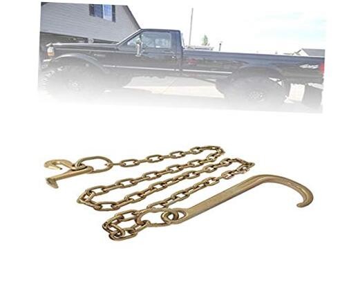  5/16 x 6 FT Grade 70 Tow Chain 15 J Hook and T Hook Mini J Hook Recovery 