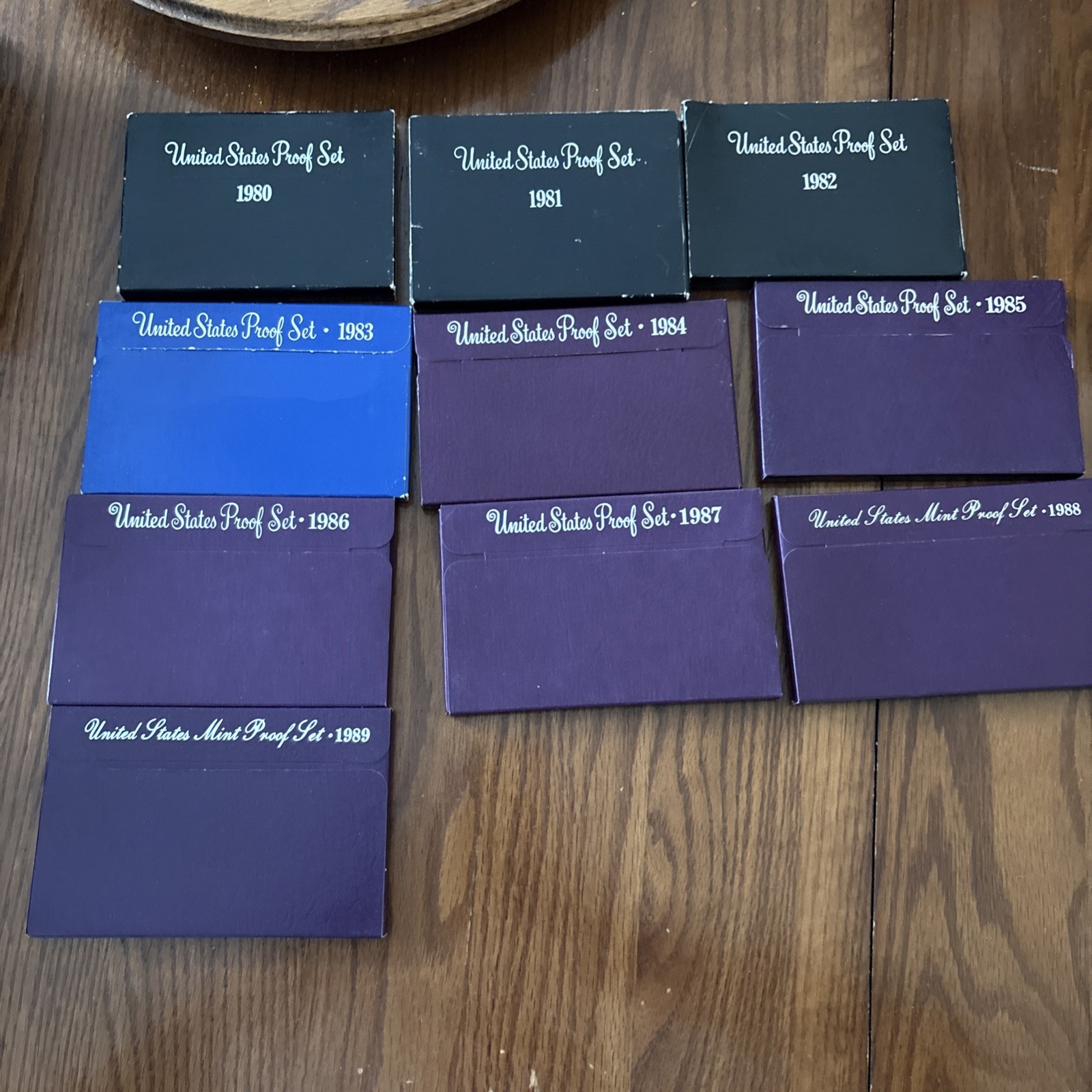 (Set of 10) US Mint 1980-1989 Clad Proof Sets ~ Original Government Packaging