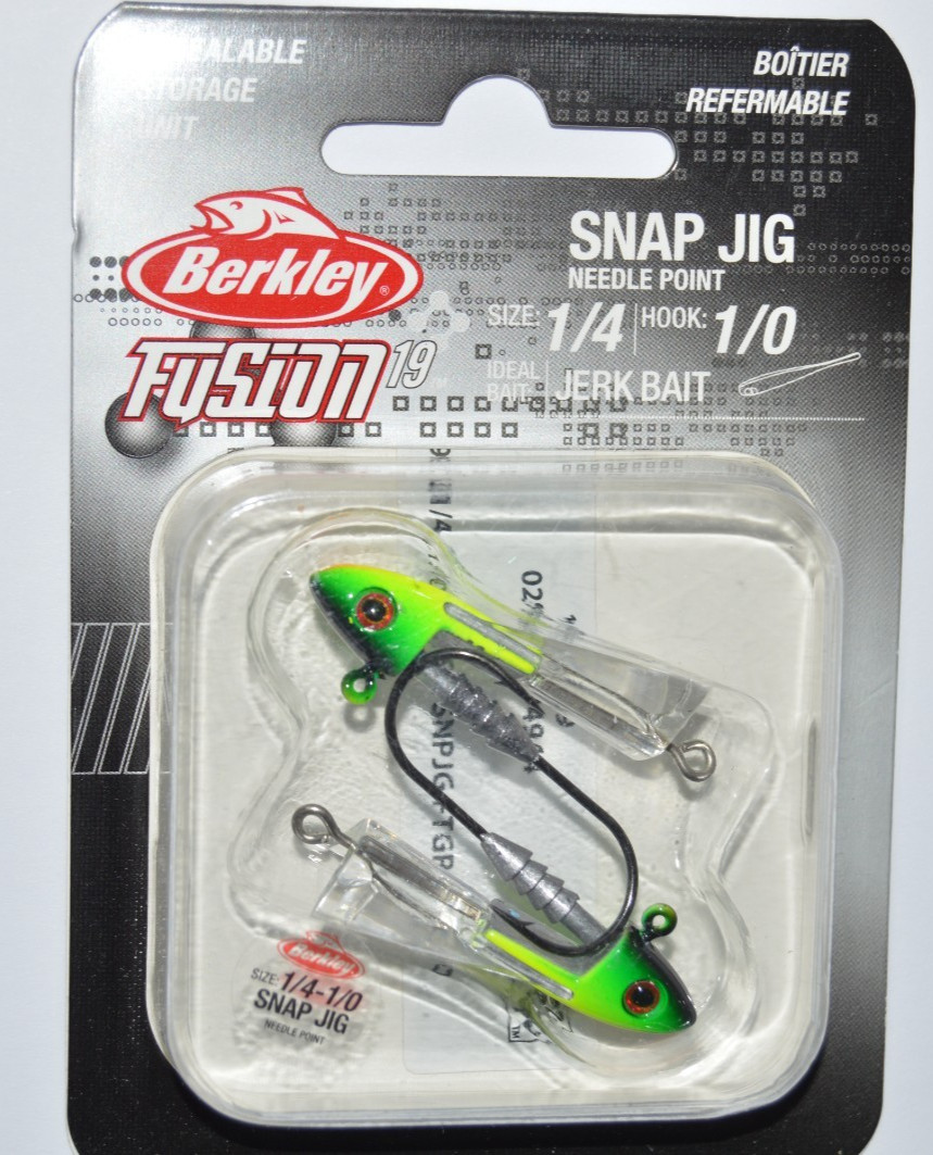 berkley fusion 19 snap jig jerkbait jighead 1/0 hook  1/4oz firetiger
