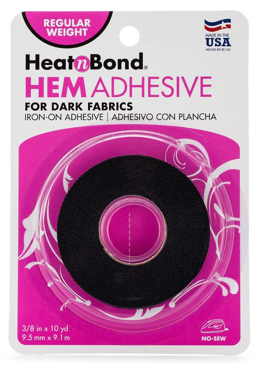 HeatnBond Hem Iron-On Adhesive, Regular Weight, Black 1, 