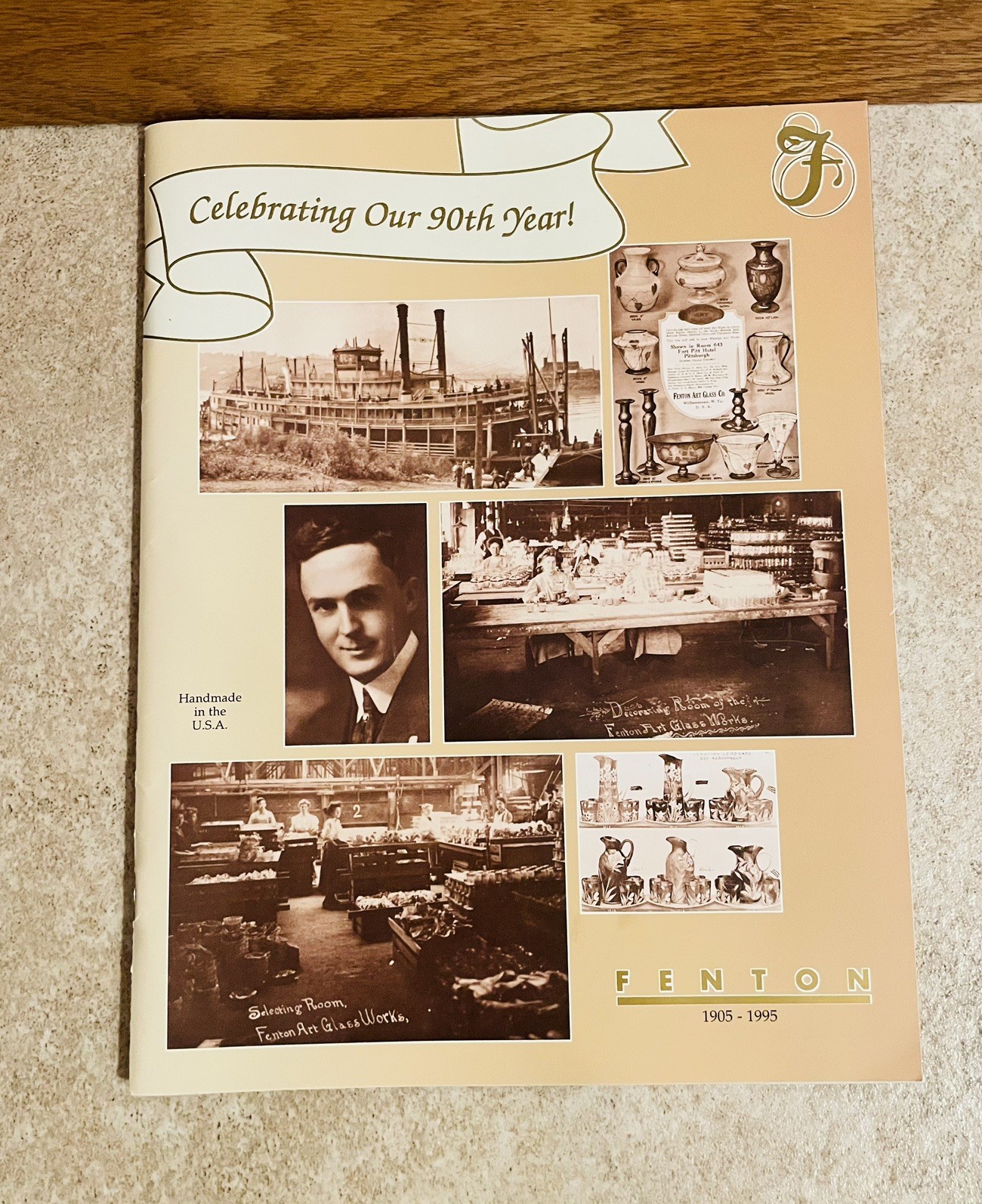 Vintage FENTON ART GLASS 45 Page 1995  “90th Anniversary” Catalog