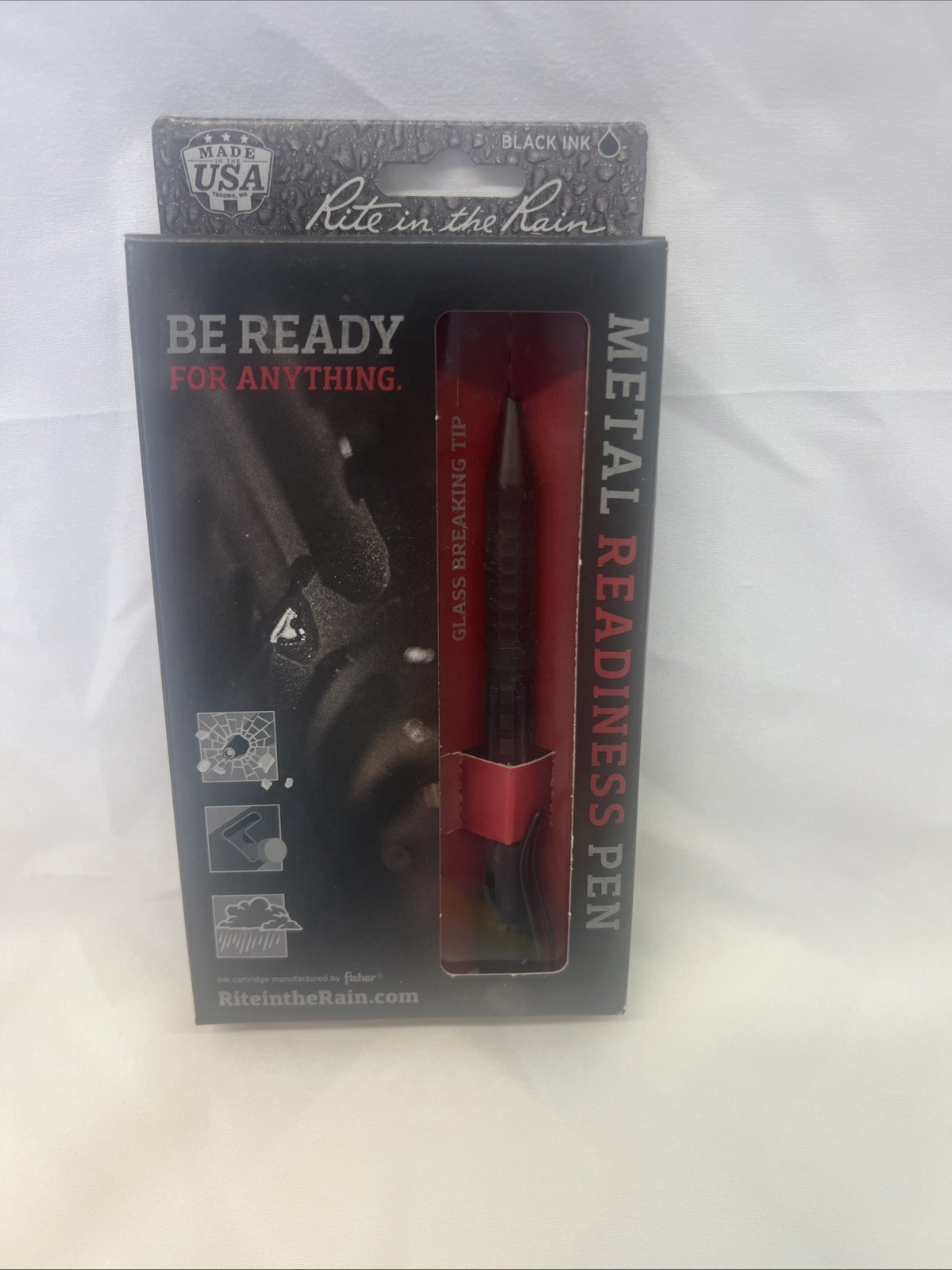 Rite in the Rain All-Weather Readiness Metal Tactical Pen, Bolt-Action Clicke...