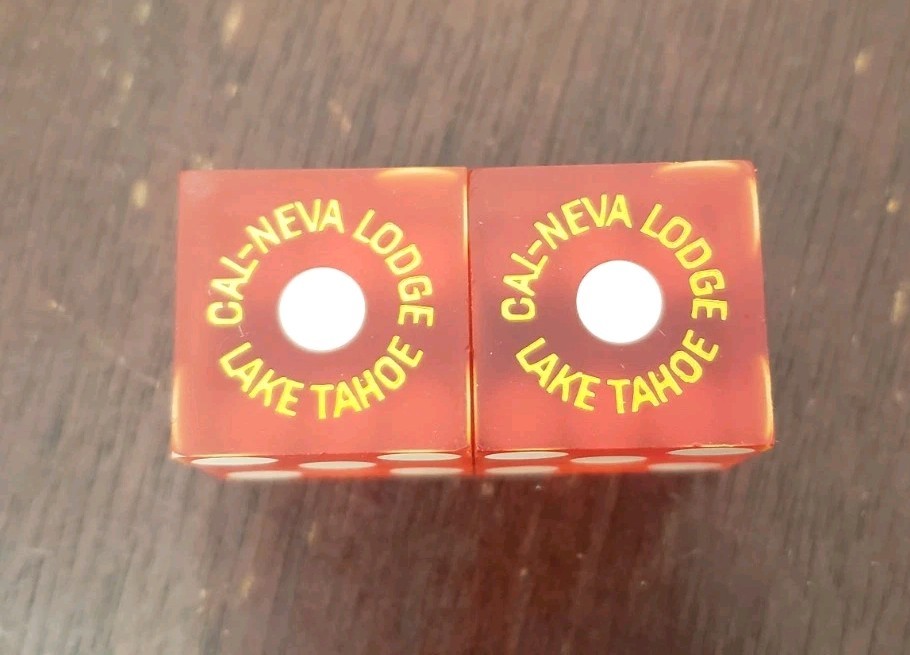 Pair Of Cal Neva Lodge Lake Tahoe Casino Dice