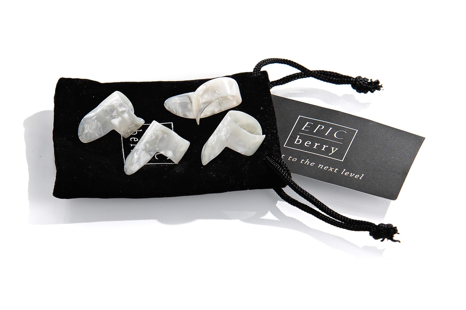 EPIC berry Thumb and Finger Picks - Large White - Best for Large, white 