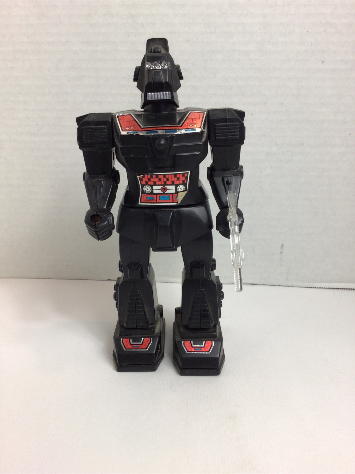 Battery Operated Robot Warrior 10" Figure Hong Kong 1984 AS IS PARTS OR REPAIR .