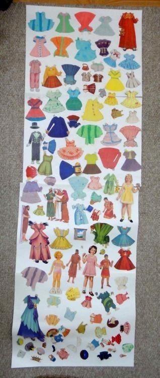 LARGE LOT vintage PAPER DOLLS #1