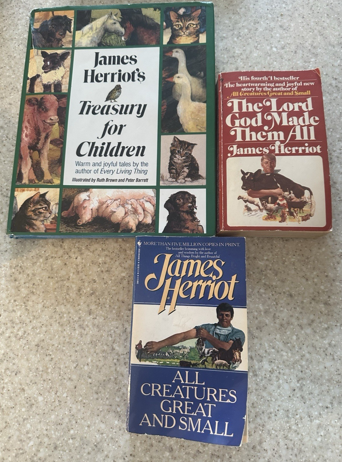 All Creatures Great and Small by James Herriot 3 book Mixed Lot READ